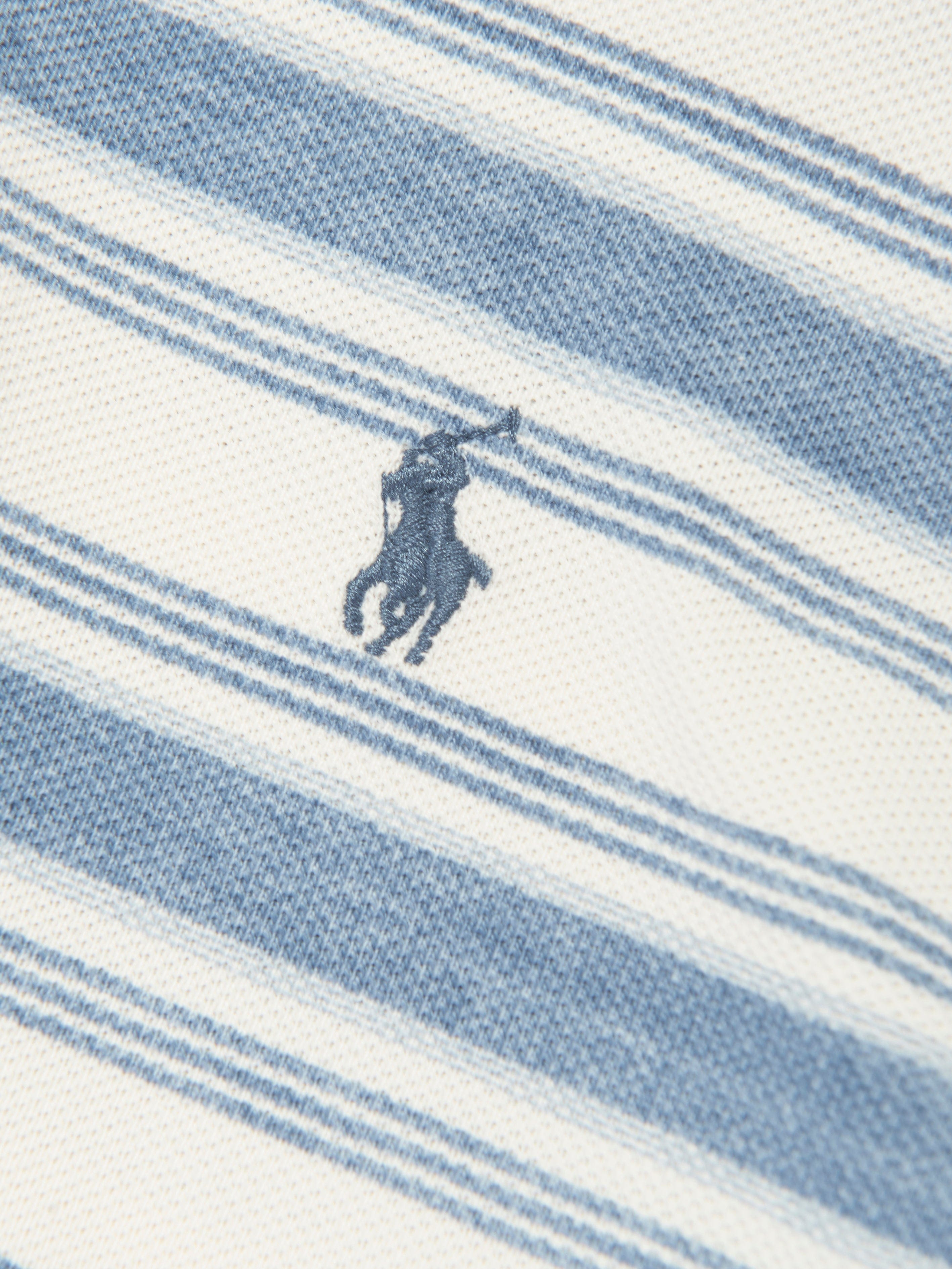 Ralph Lauren Boys Striped Logo Polo Shirt in Blue