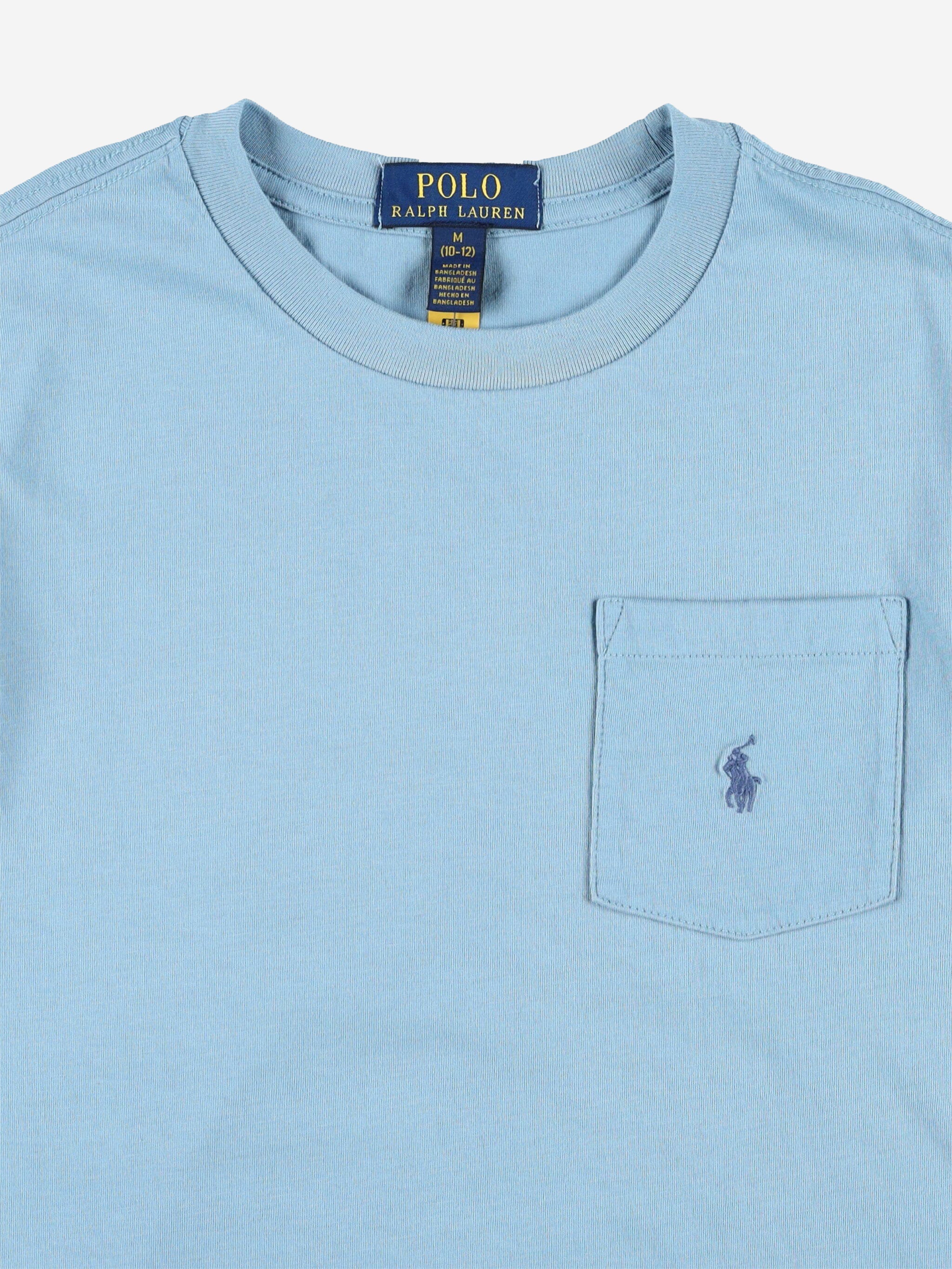Ralph Lauren Boys Pocket Logo T-Shirt in Blue