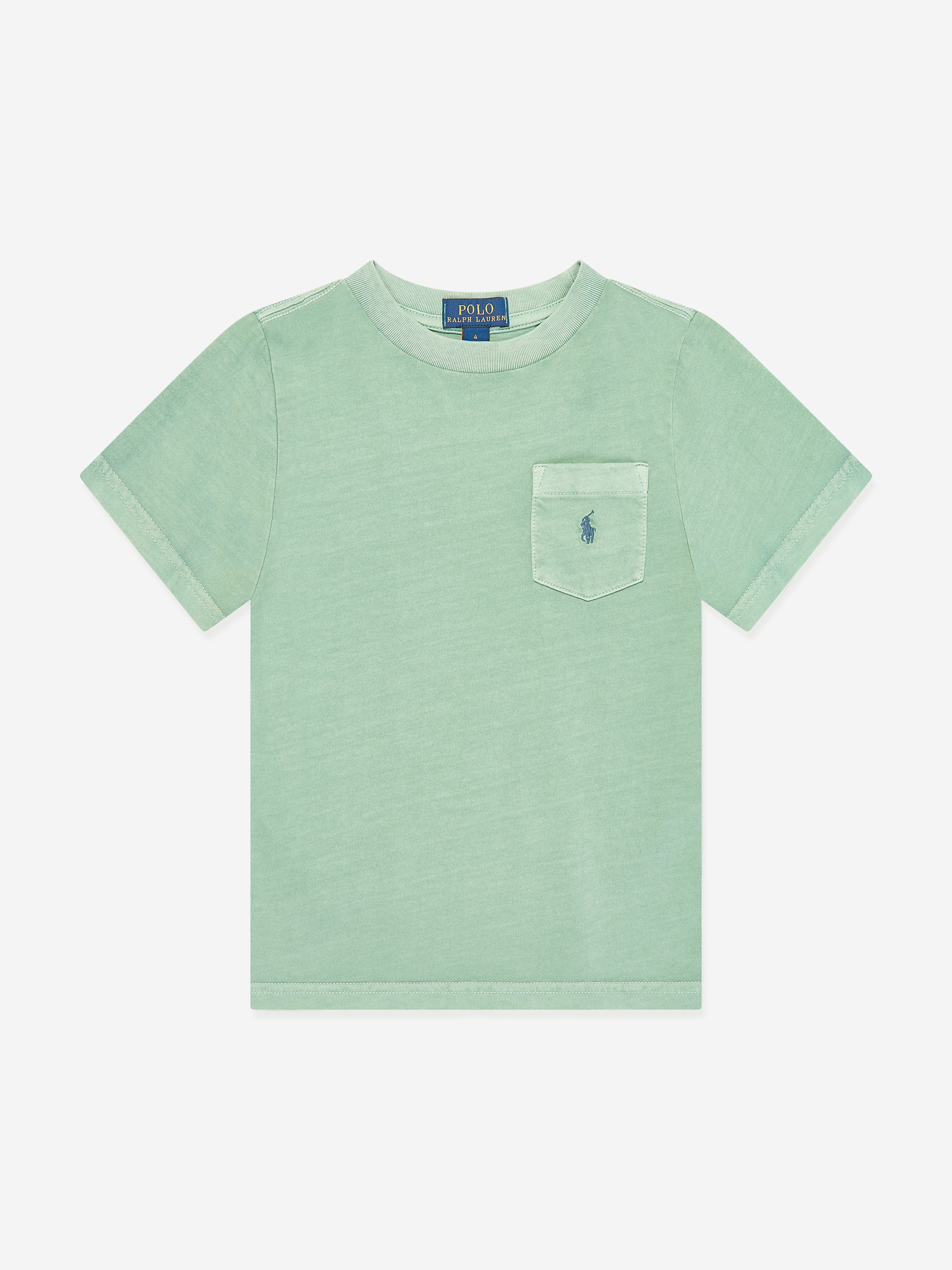 Ralph Lauren Boys Pocket Logo T-Shirt in Green