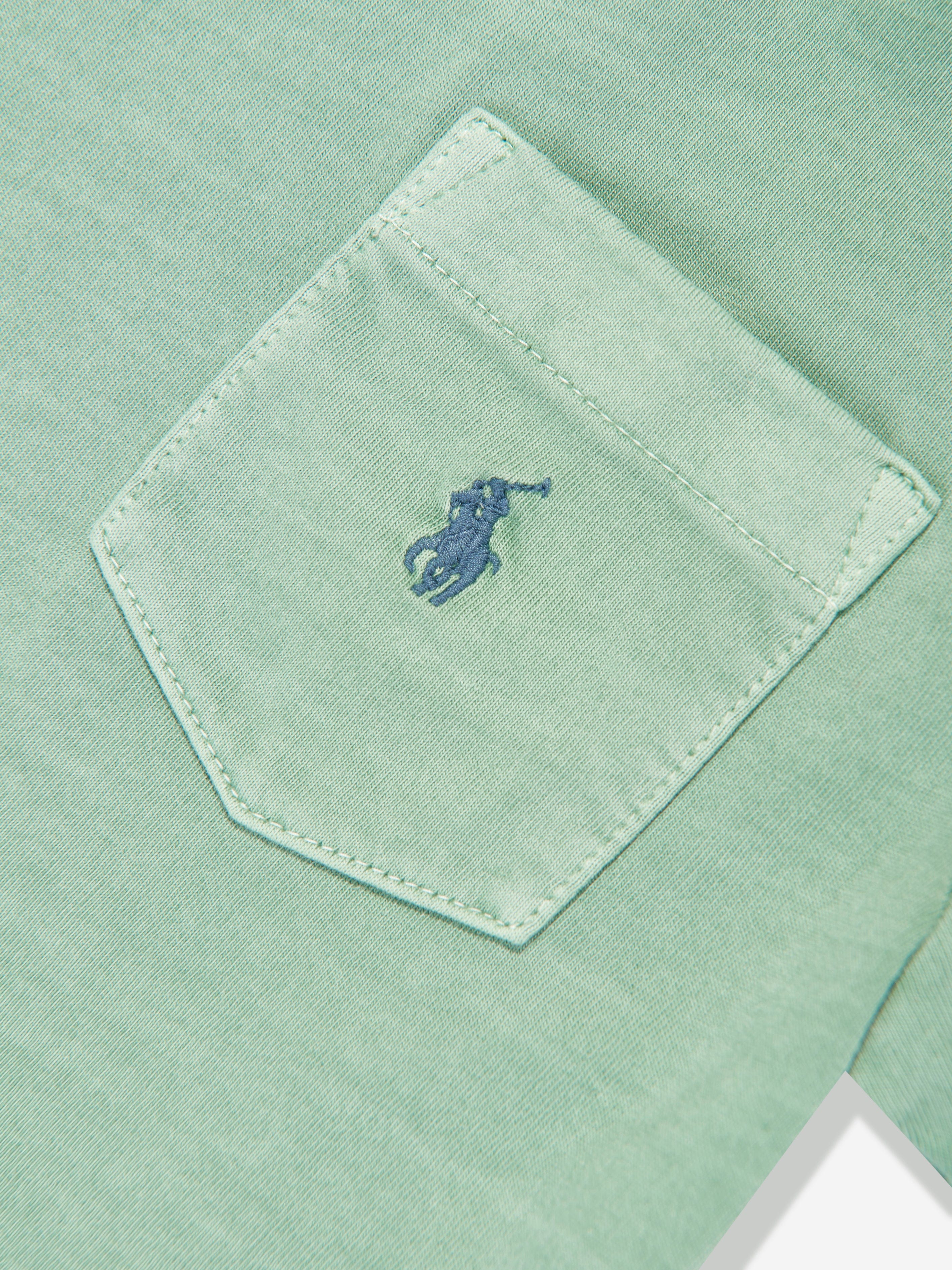 Ralph Lauren Boys Pocket Logo T-Shirt in Green