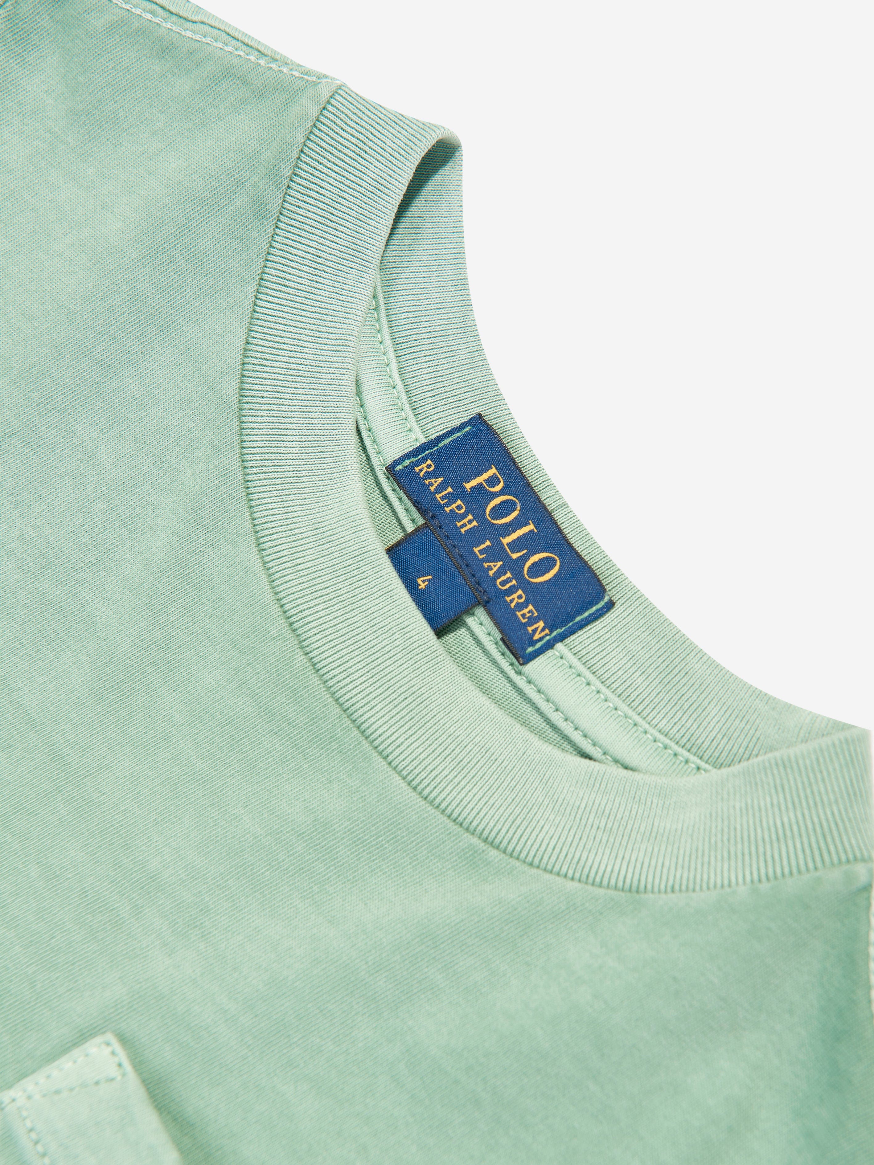 Ralph Lauren Boys Pocket Logo T-Shirt in Green