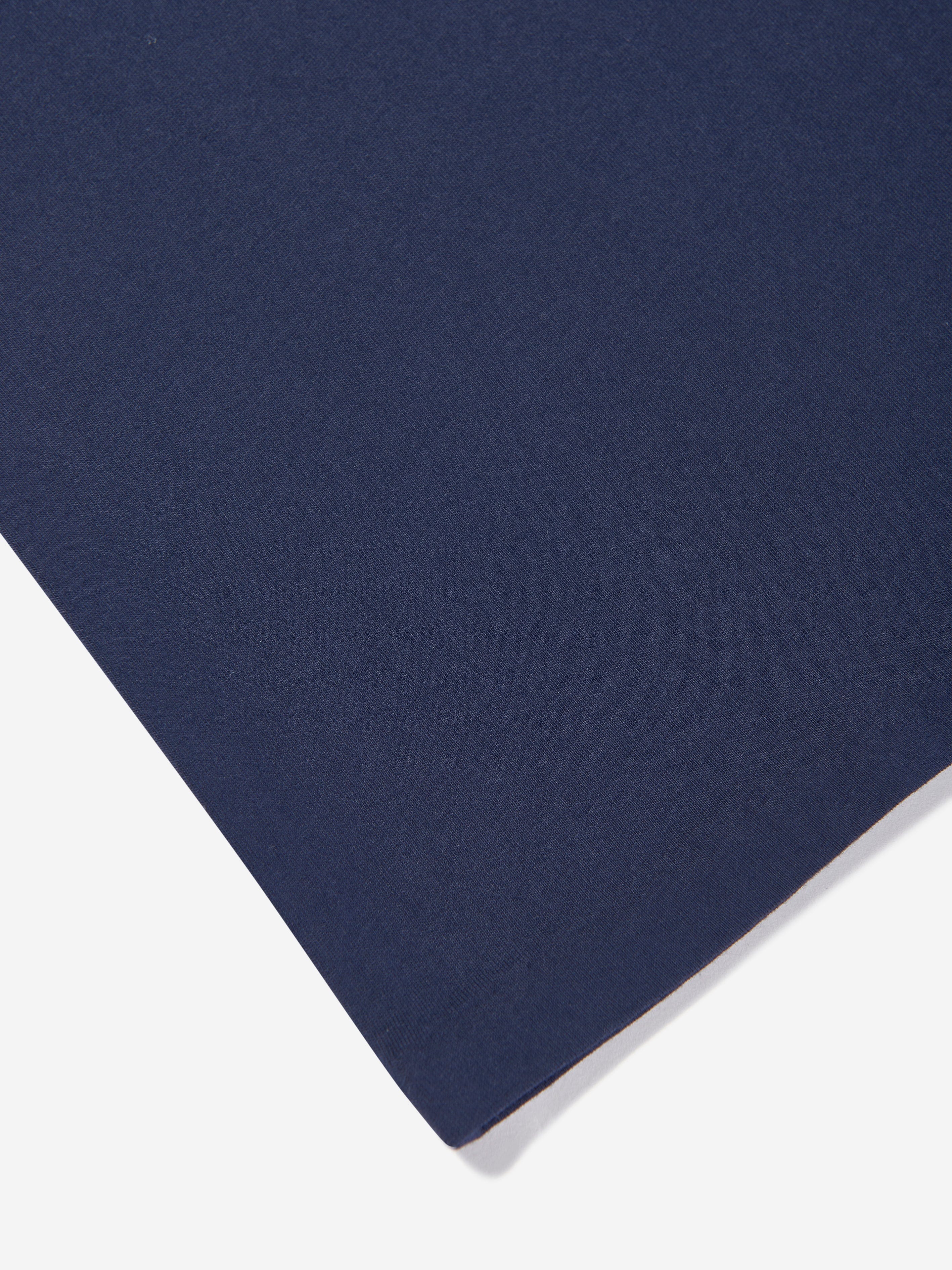 Ralph Lauren Girls Sparkle Bear Jersey Dress in Navy