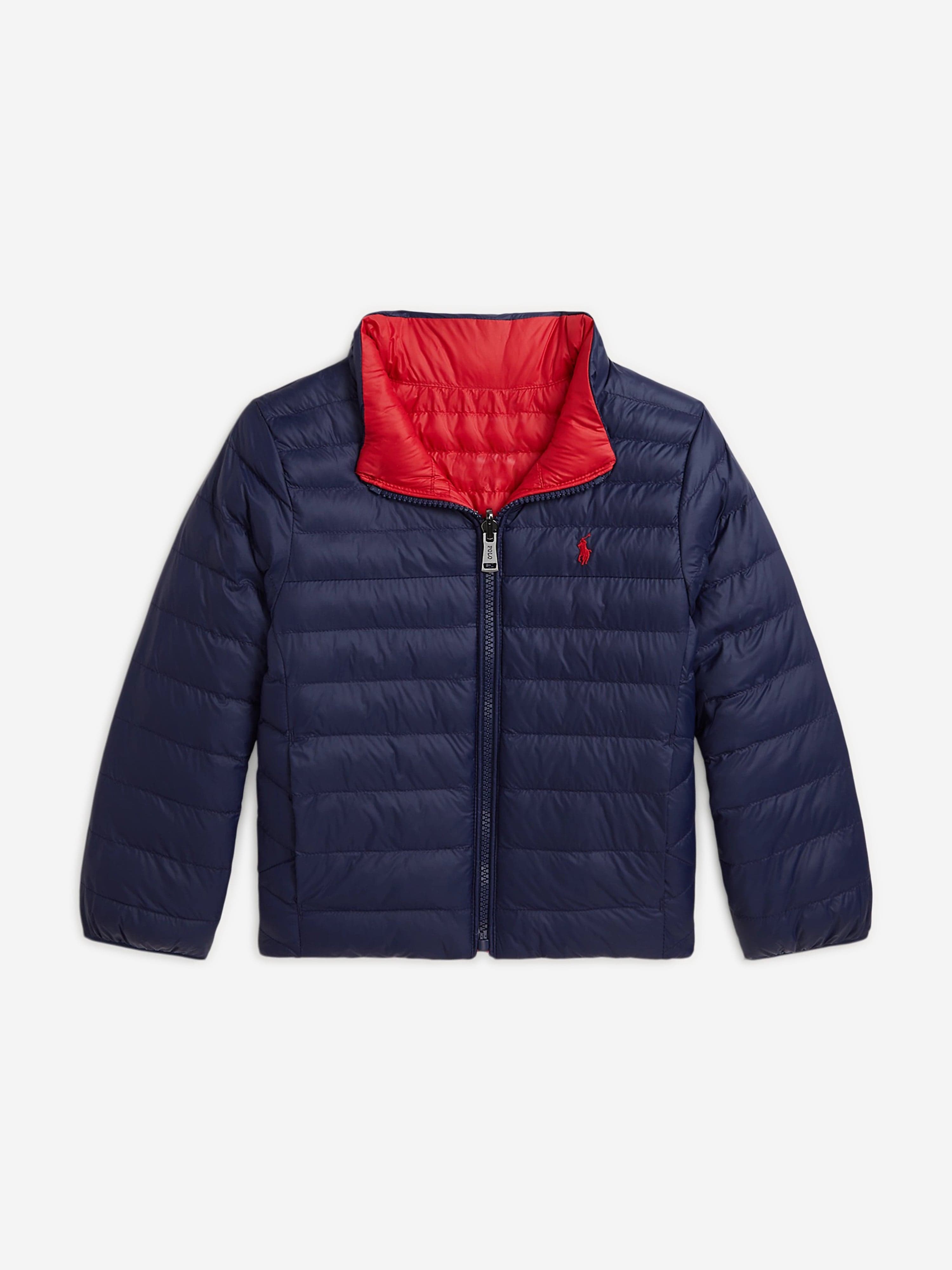 Ralph Lauren Boys Newport Reversible Puffer Jacket in Navy