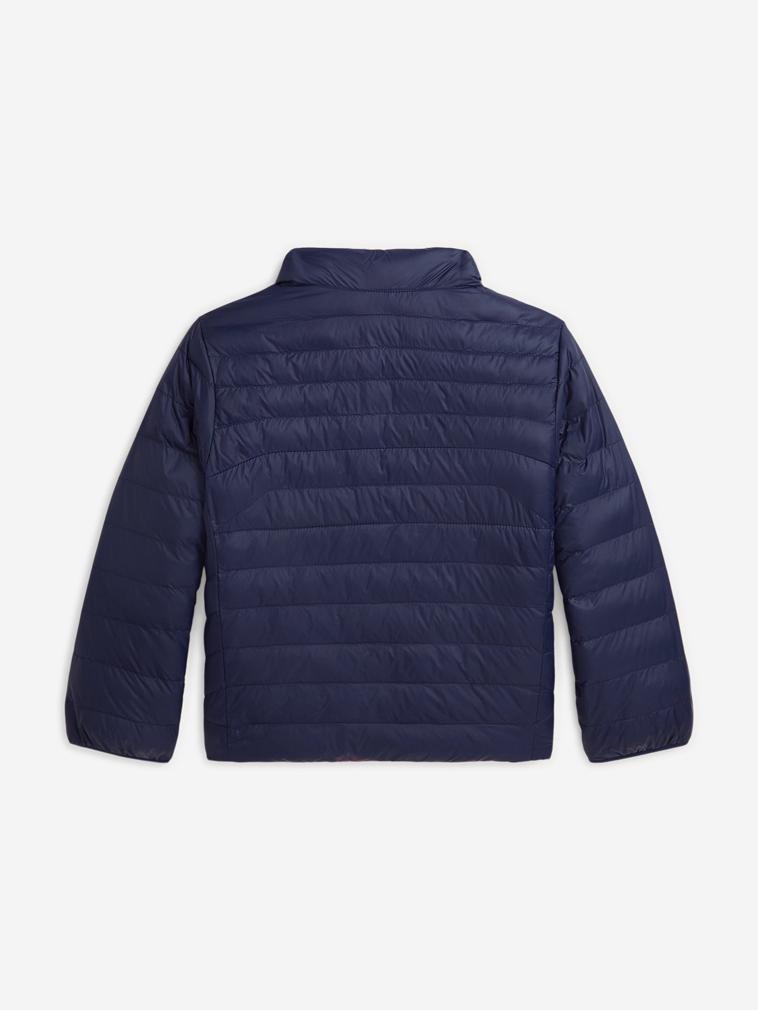 Ralph Lauren Boys Newport Reversible Puffer Jacket in Navy