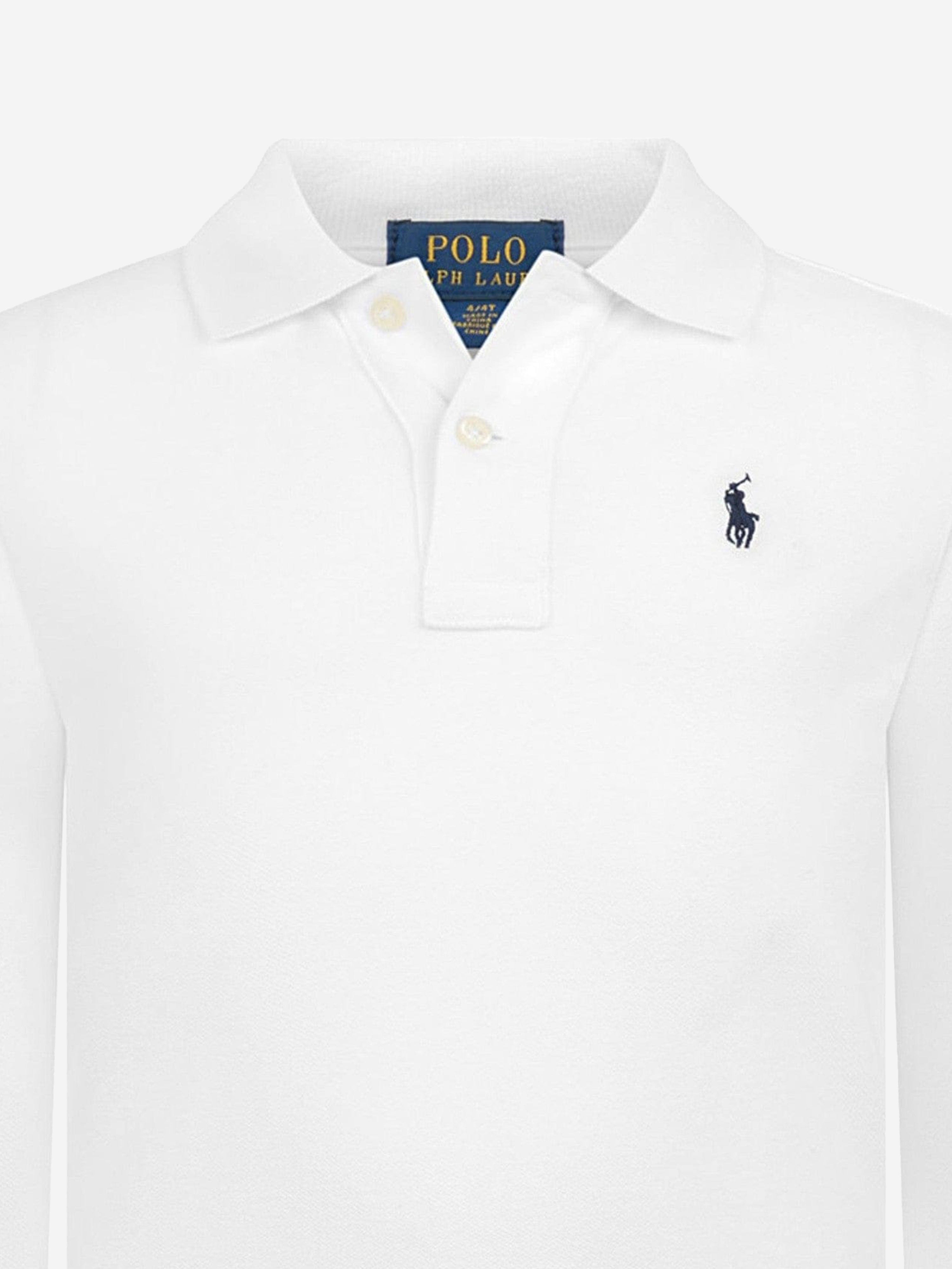 Ralph Lauren Boys Long Sleeve Polo Shirt in White