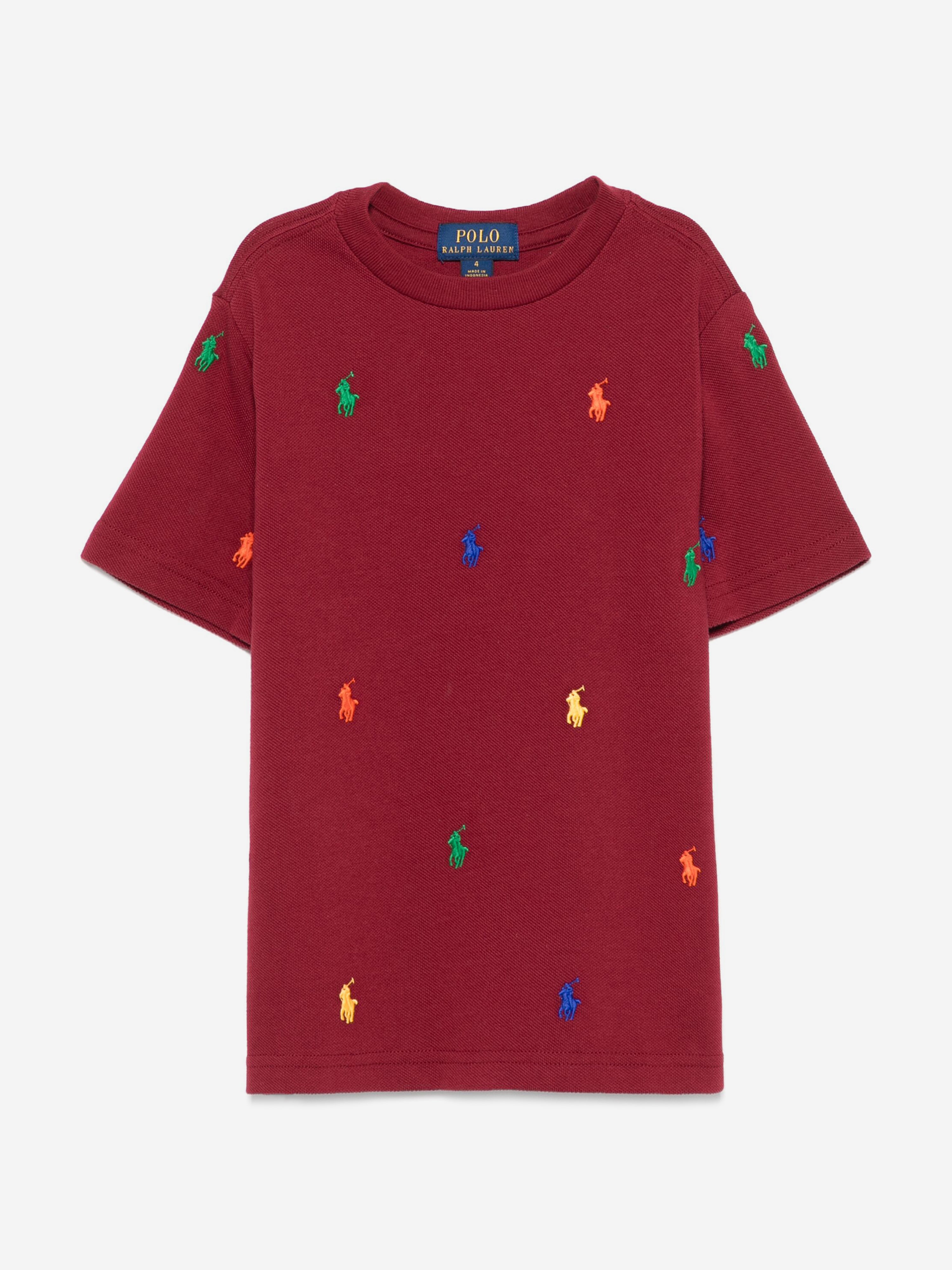 Boys Logo T-Shirt in Red