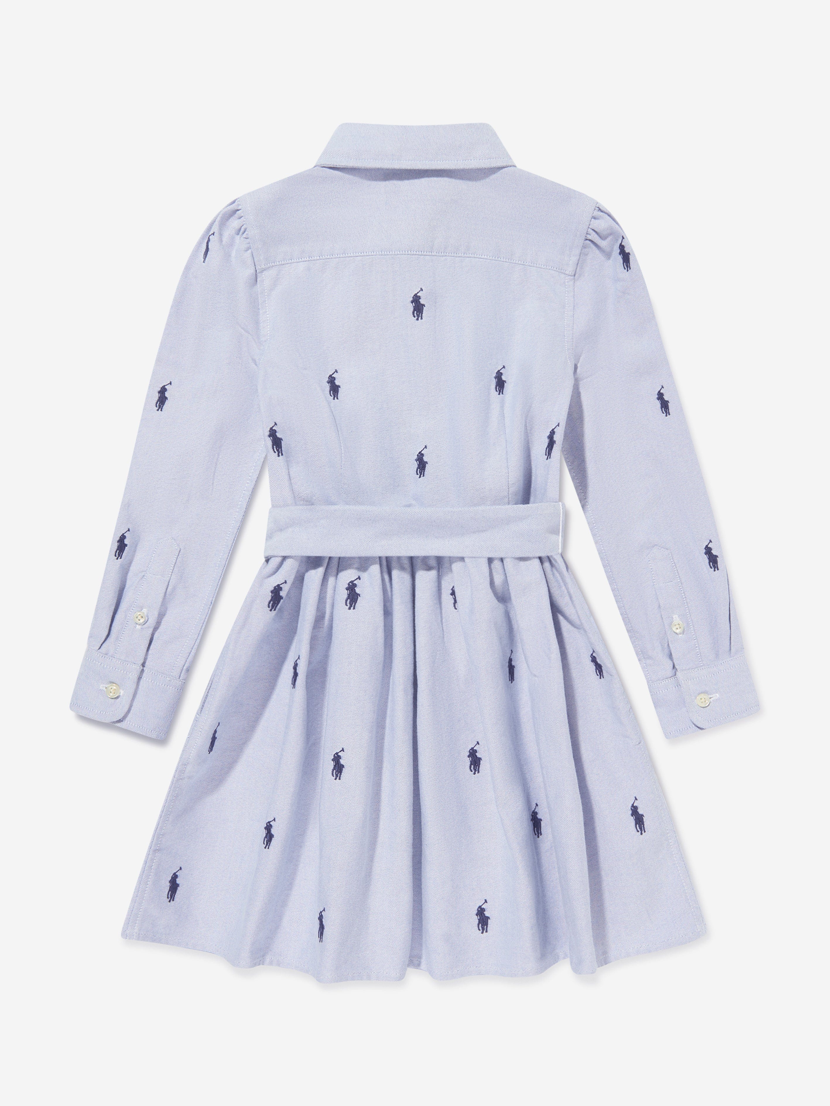 Ralph Lauren Girls Classic Oxford Shirt Dress in Blue