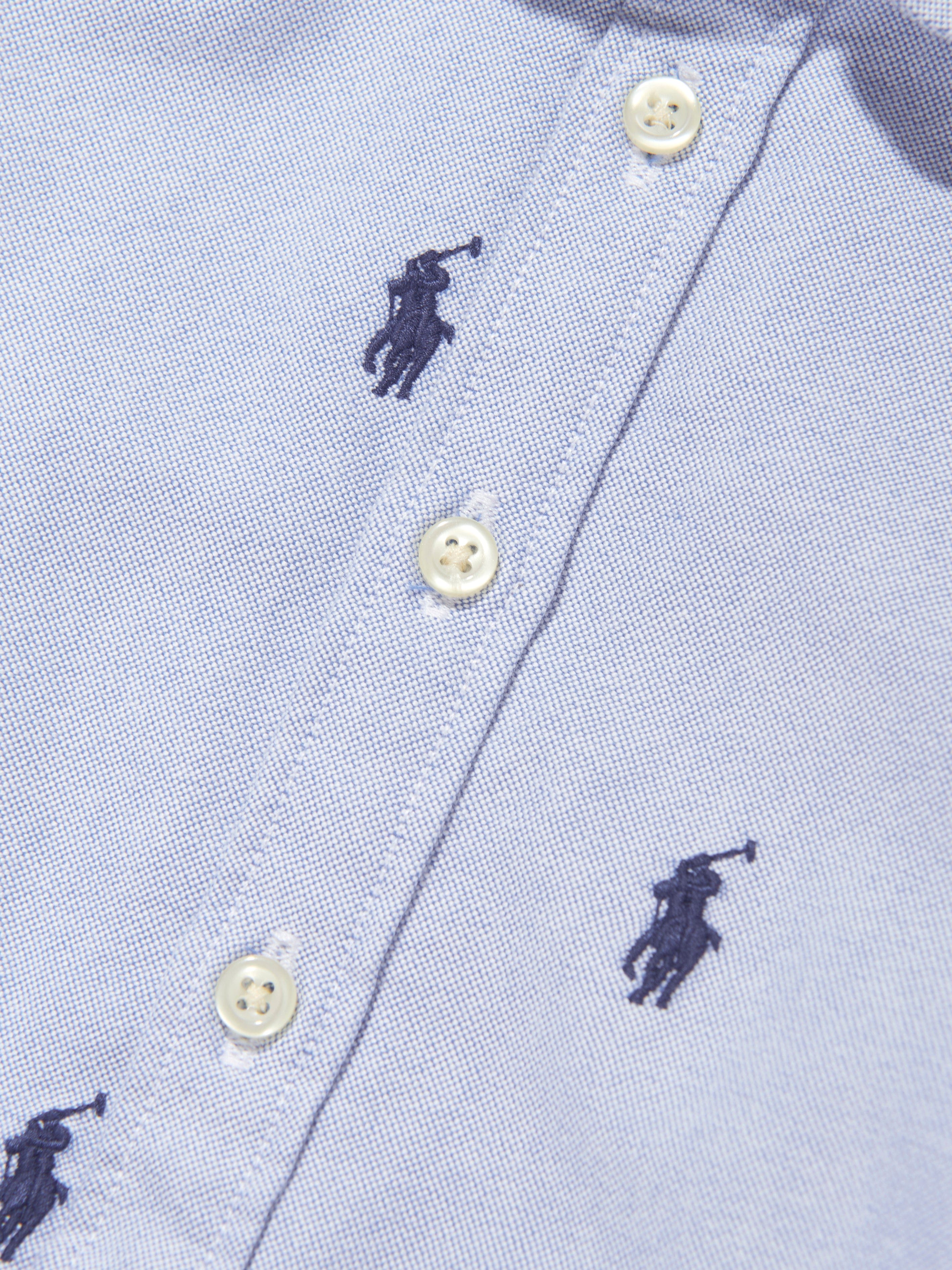 Ralph Lauren Girls Classic Oxford Shirt Dress in Blue