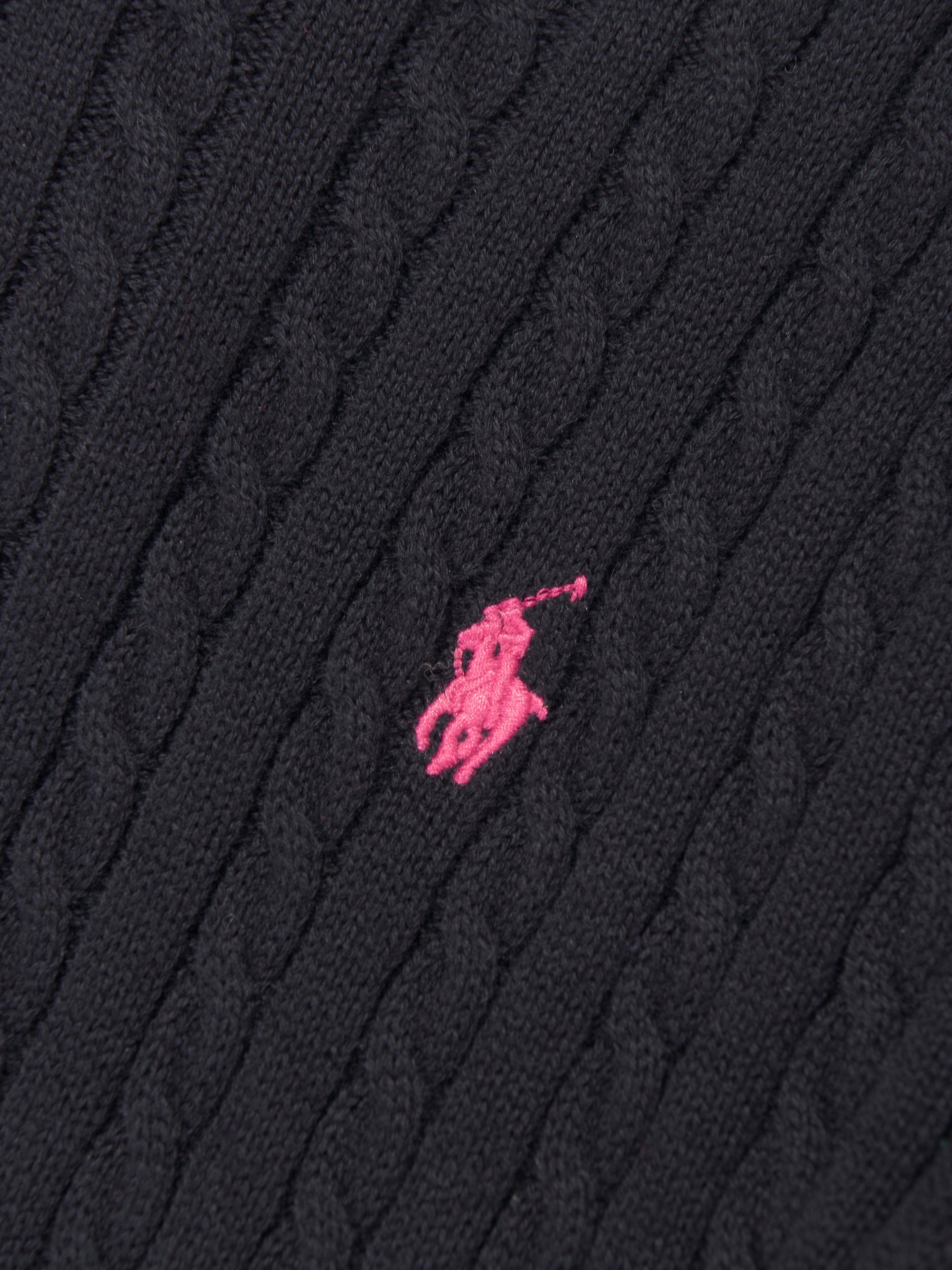 Ralph Lauren Girls Mini Cable Dress in Navy