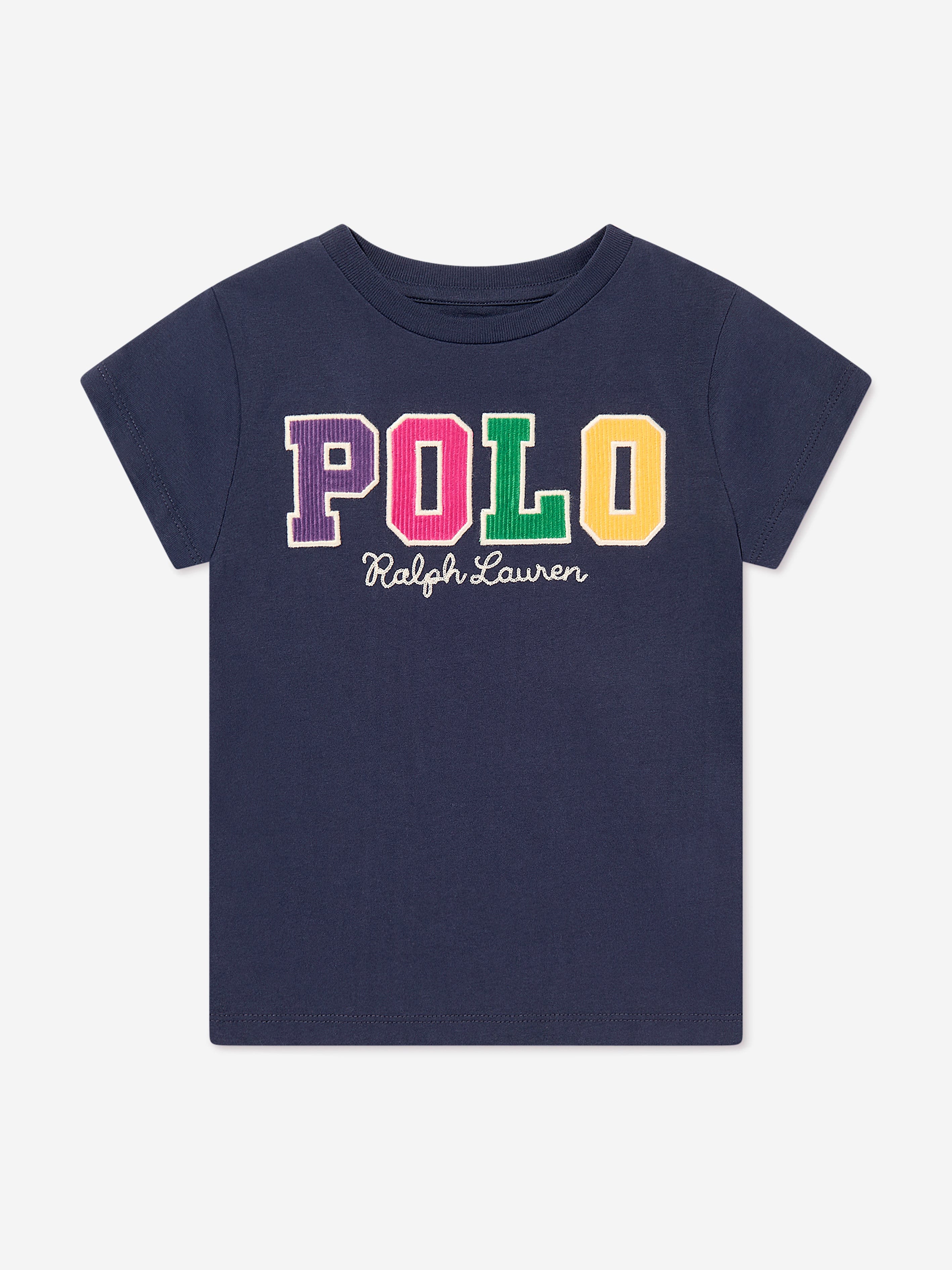 Ralph Lauren Girls Polo T-Shirt in Navy