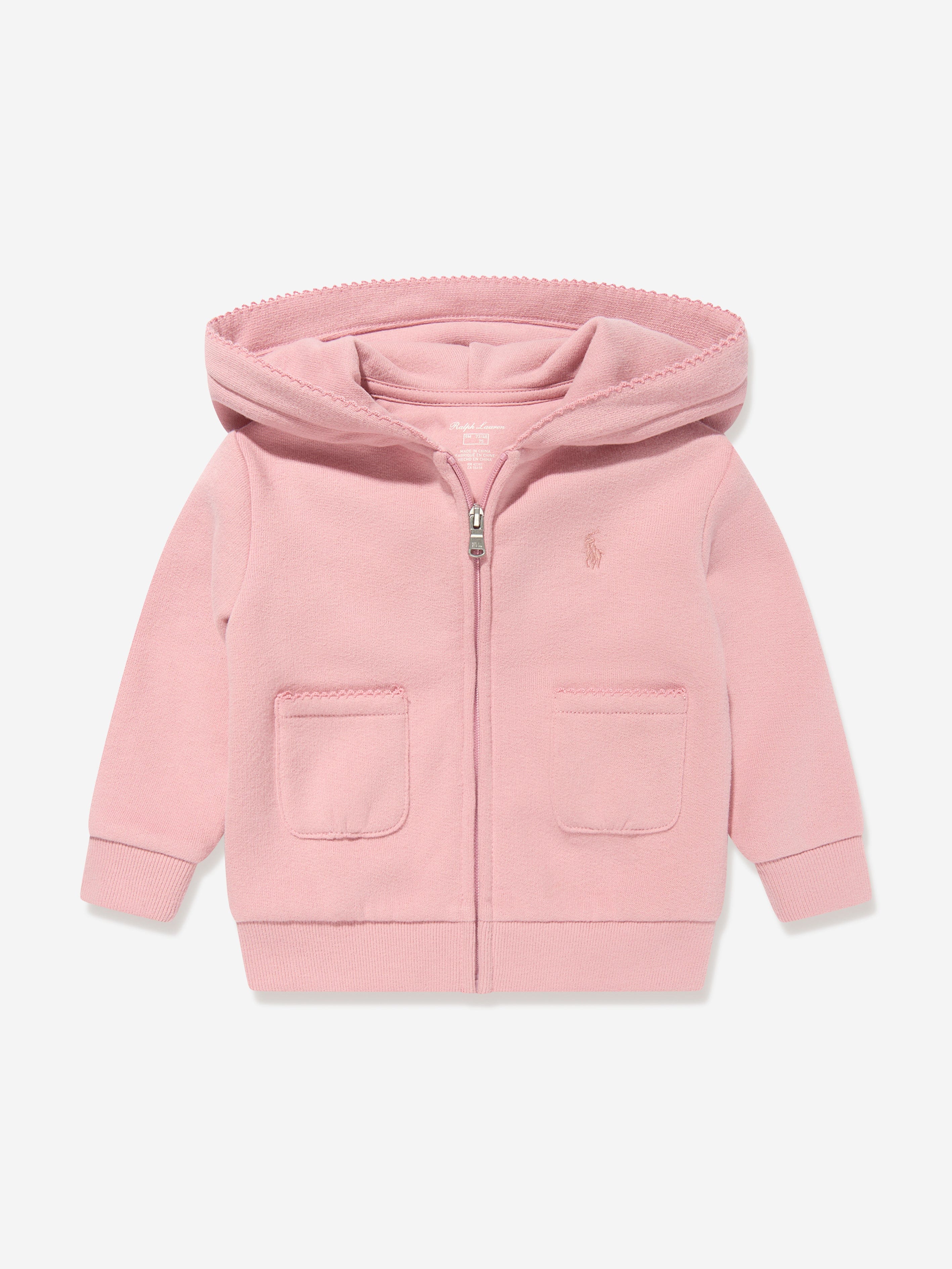 Ralph Lauren Baby Girls Fleece Tracksuit in Pink