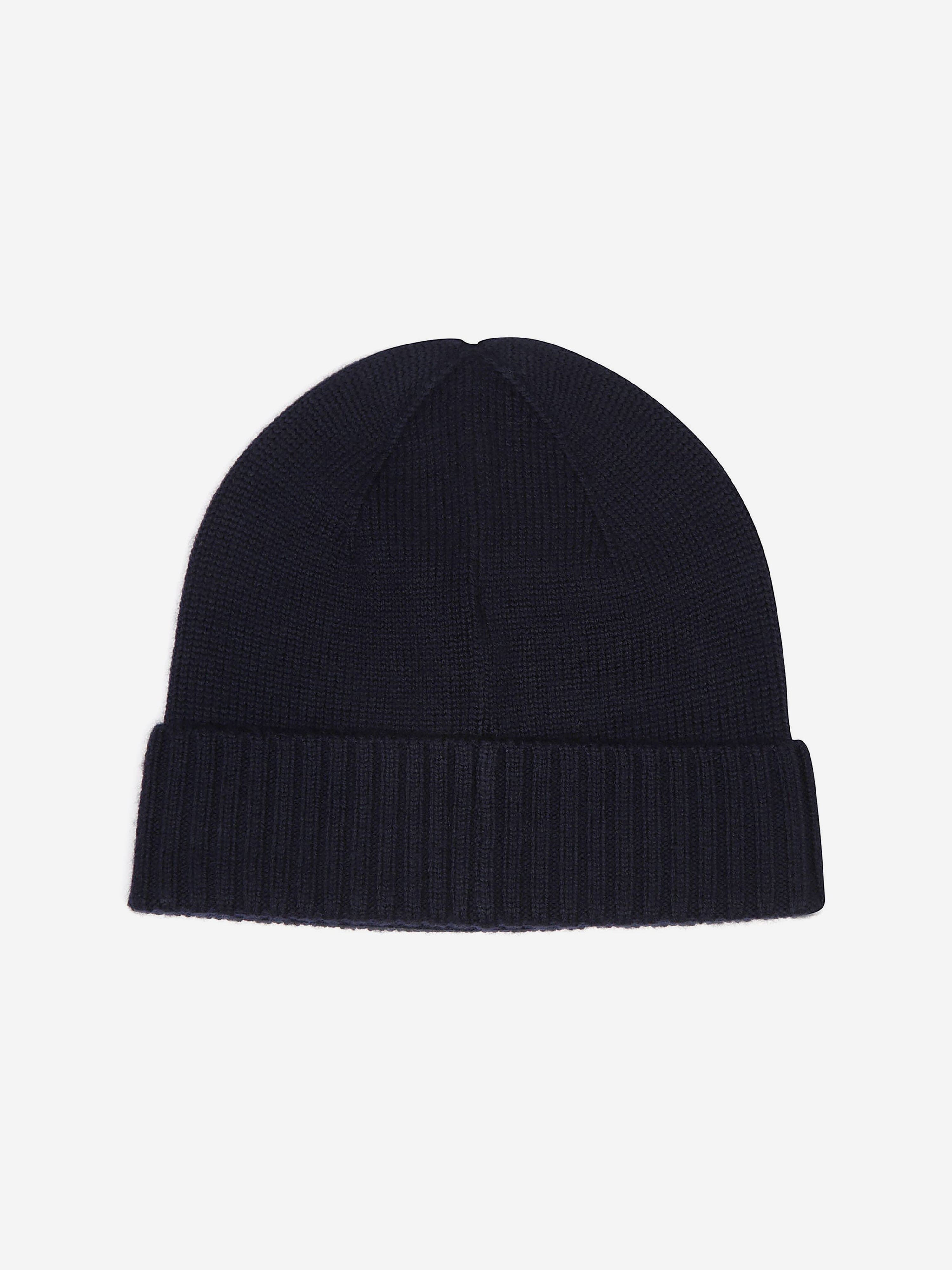 Ralph Lauren Boys Merino Wool Beanie Hat in Navy