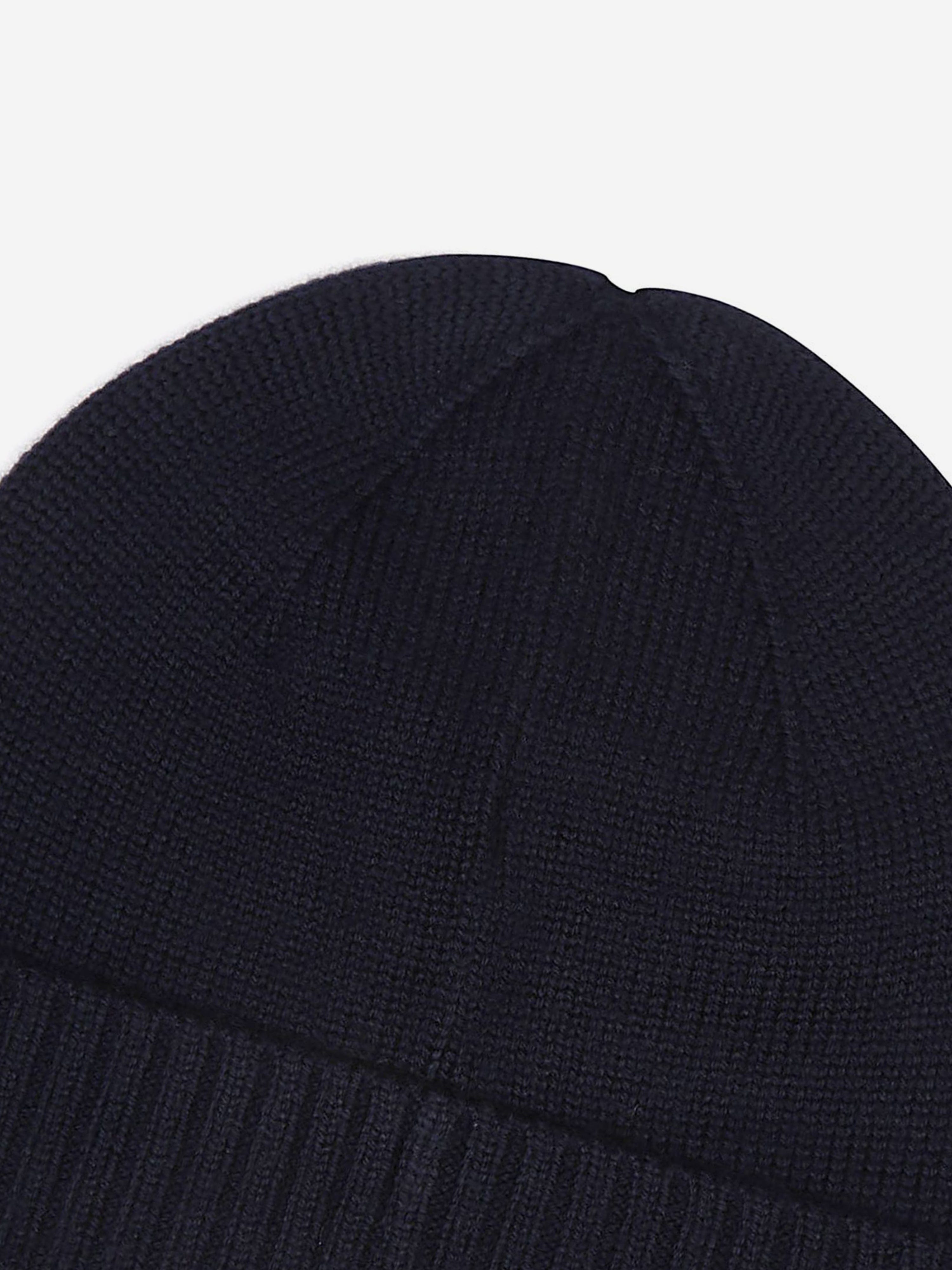 Ralph Lauren Boys Merino Wool Beanie Hat in Navy