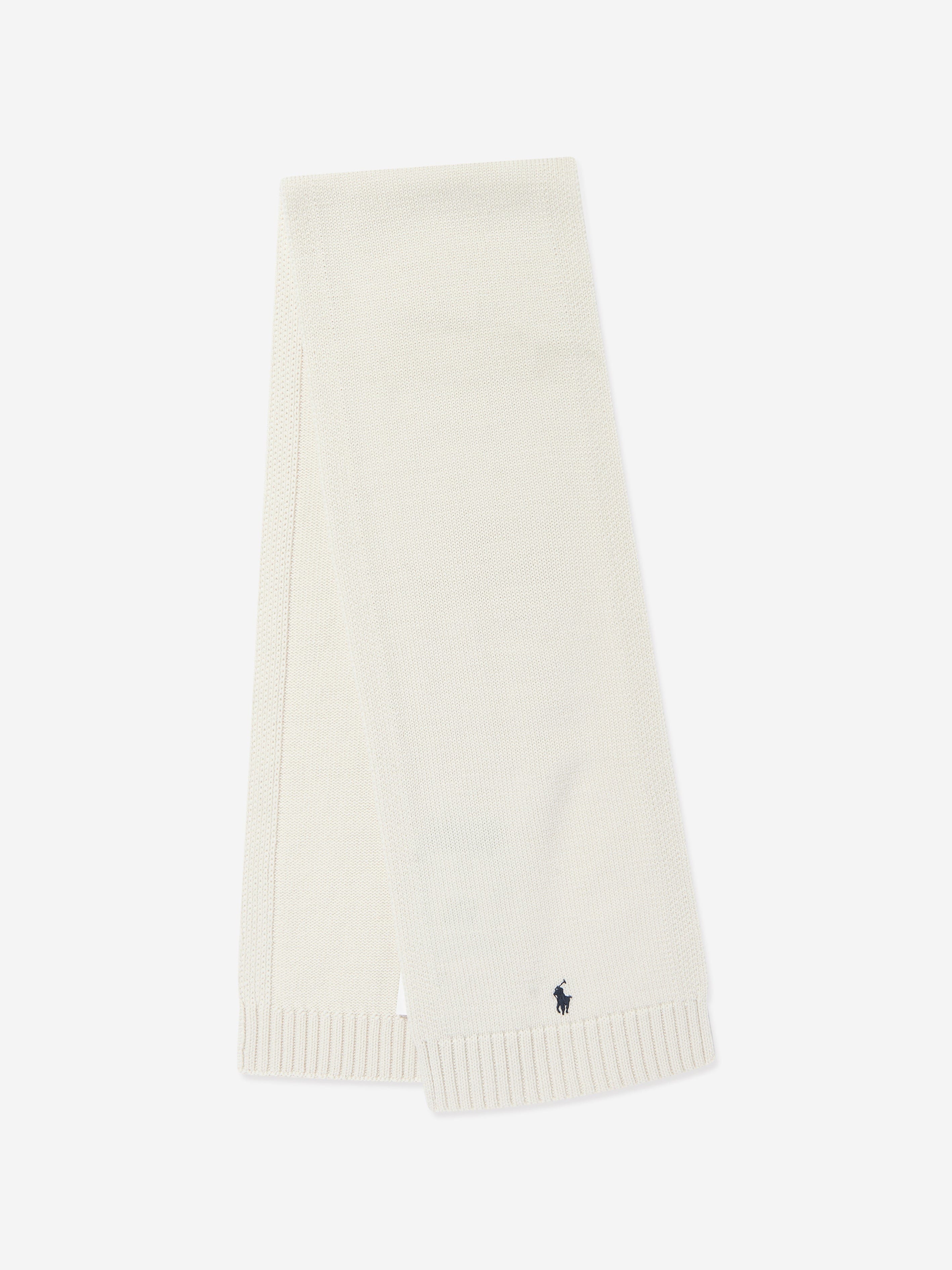 Ralph Lauren Boys Merino Wool Scarf in Ivory