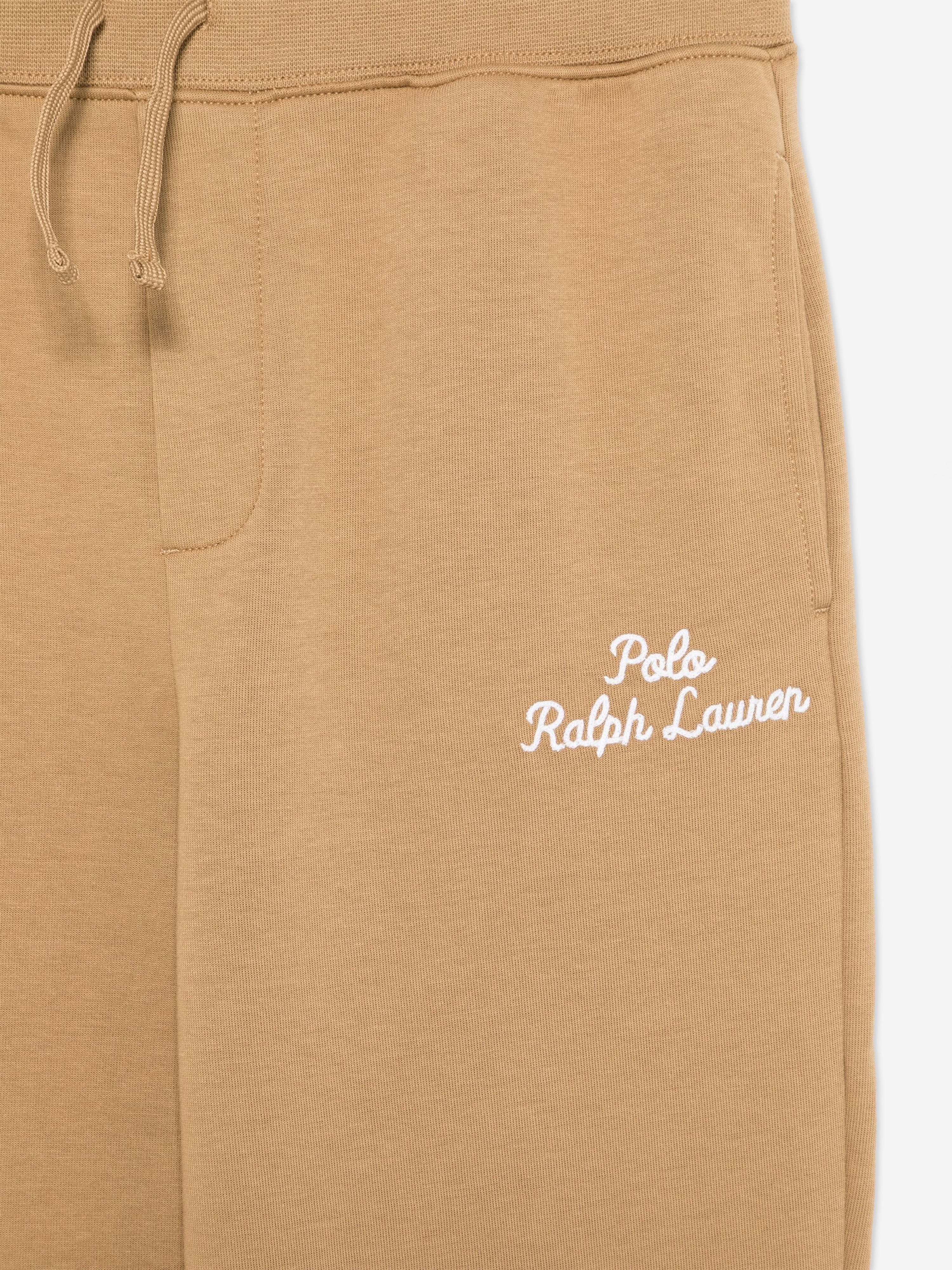 Ralph Lauren Boys Logo Joggers in Brown