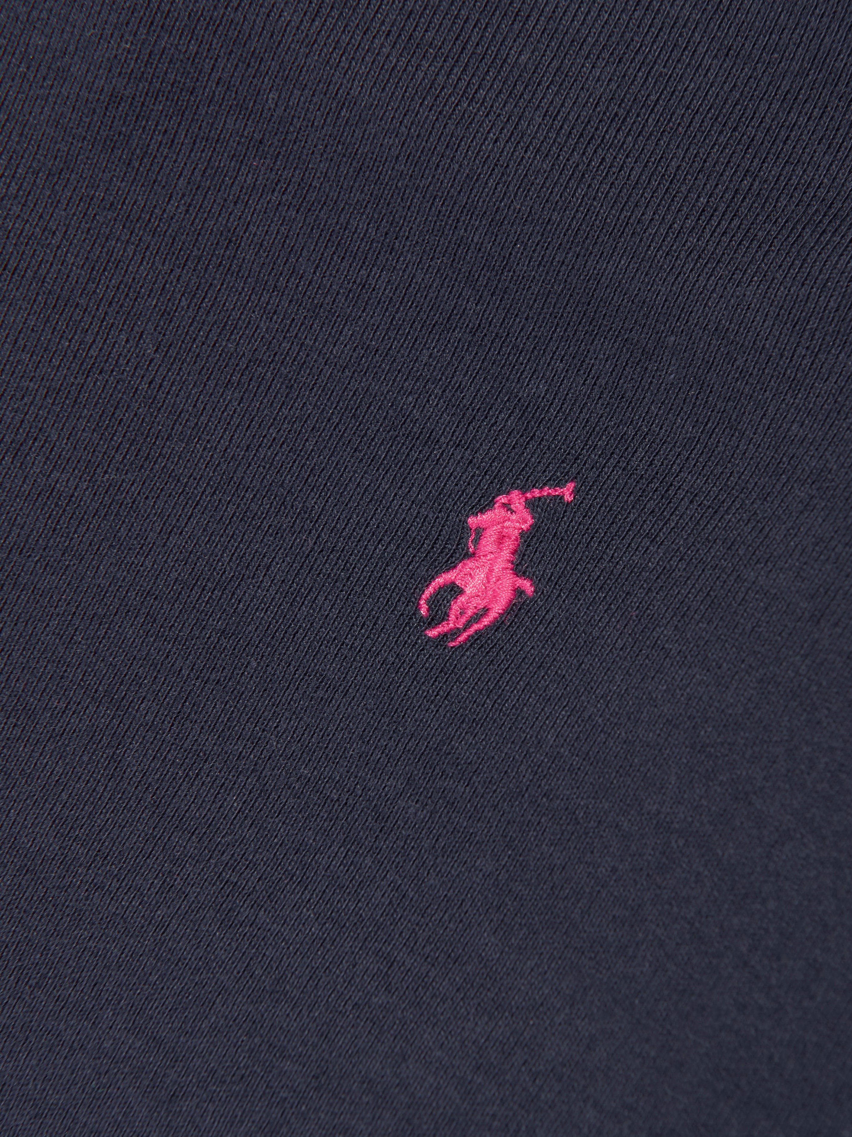 Ralph Lauren Girls Long Sleeve Ruffle T-Shirt in Navy