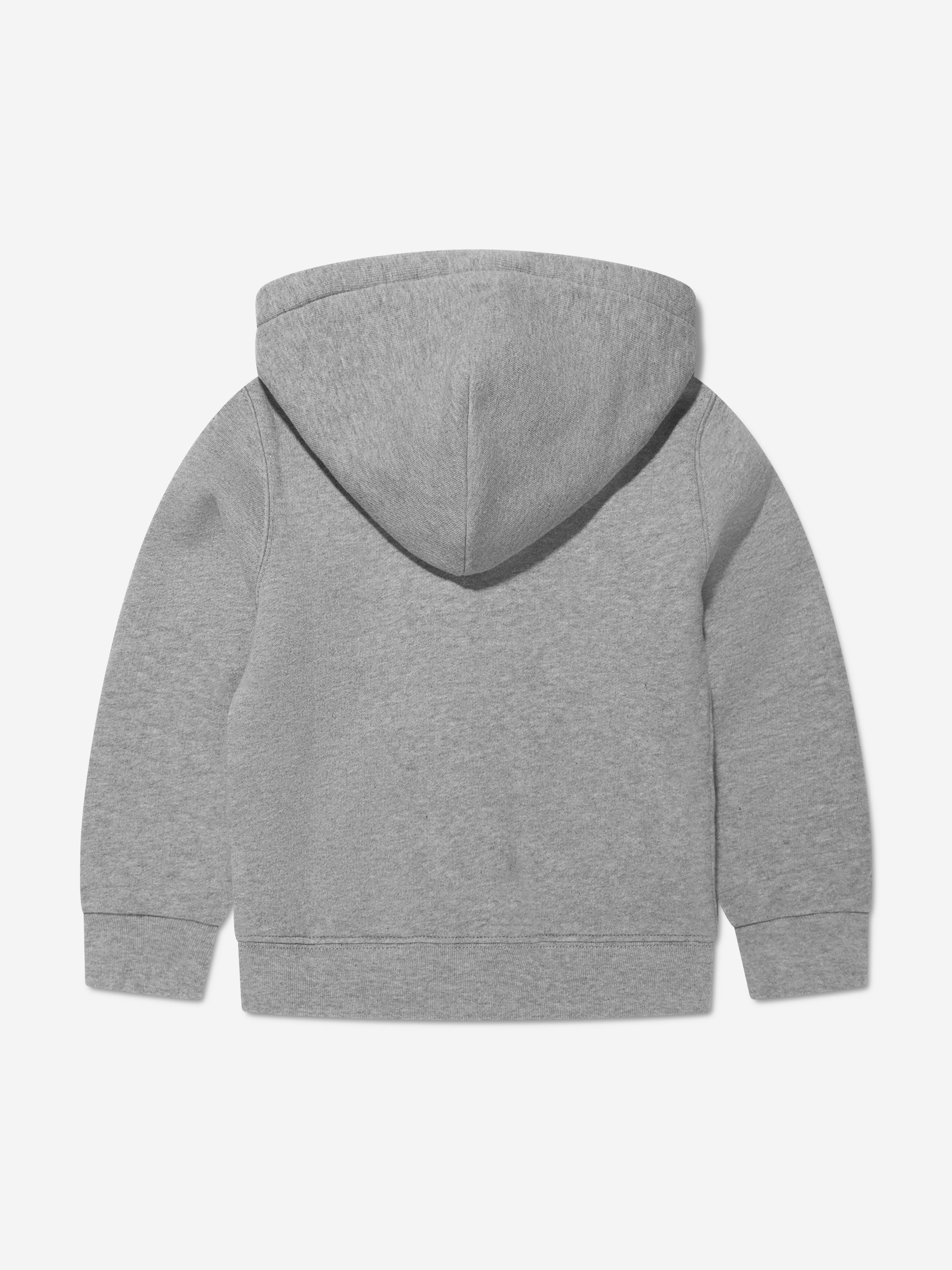 Ralph Lauren Boys Logo Zip Up Top in Grey