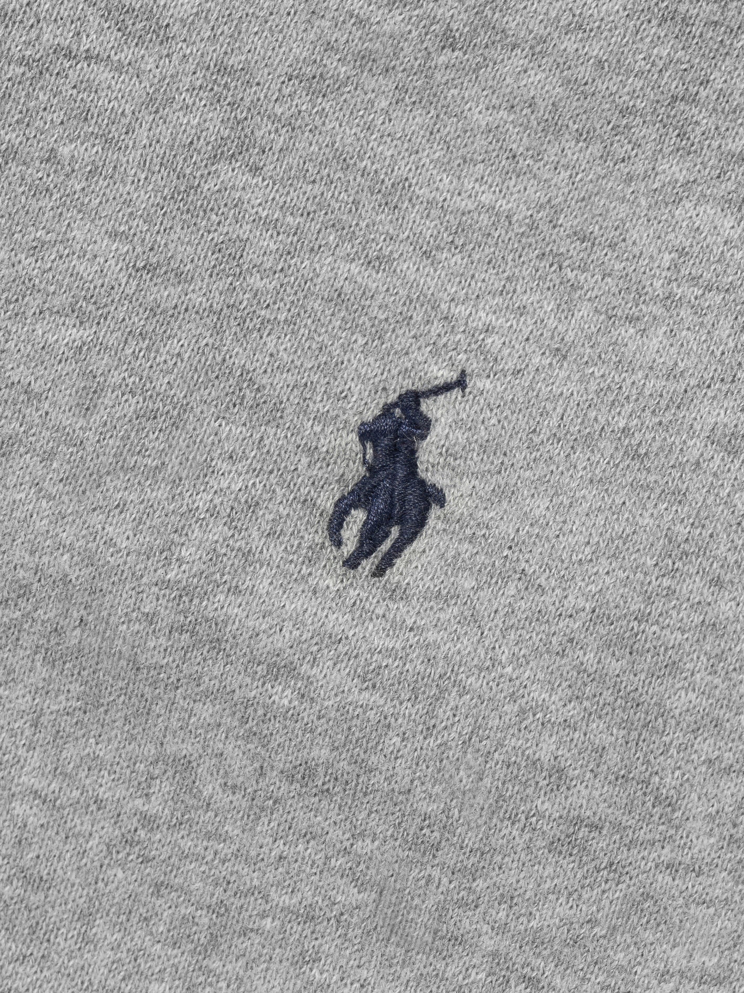 Ralph Lauren Boys Logo Zip Up Top in Grey