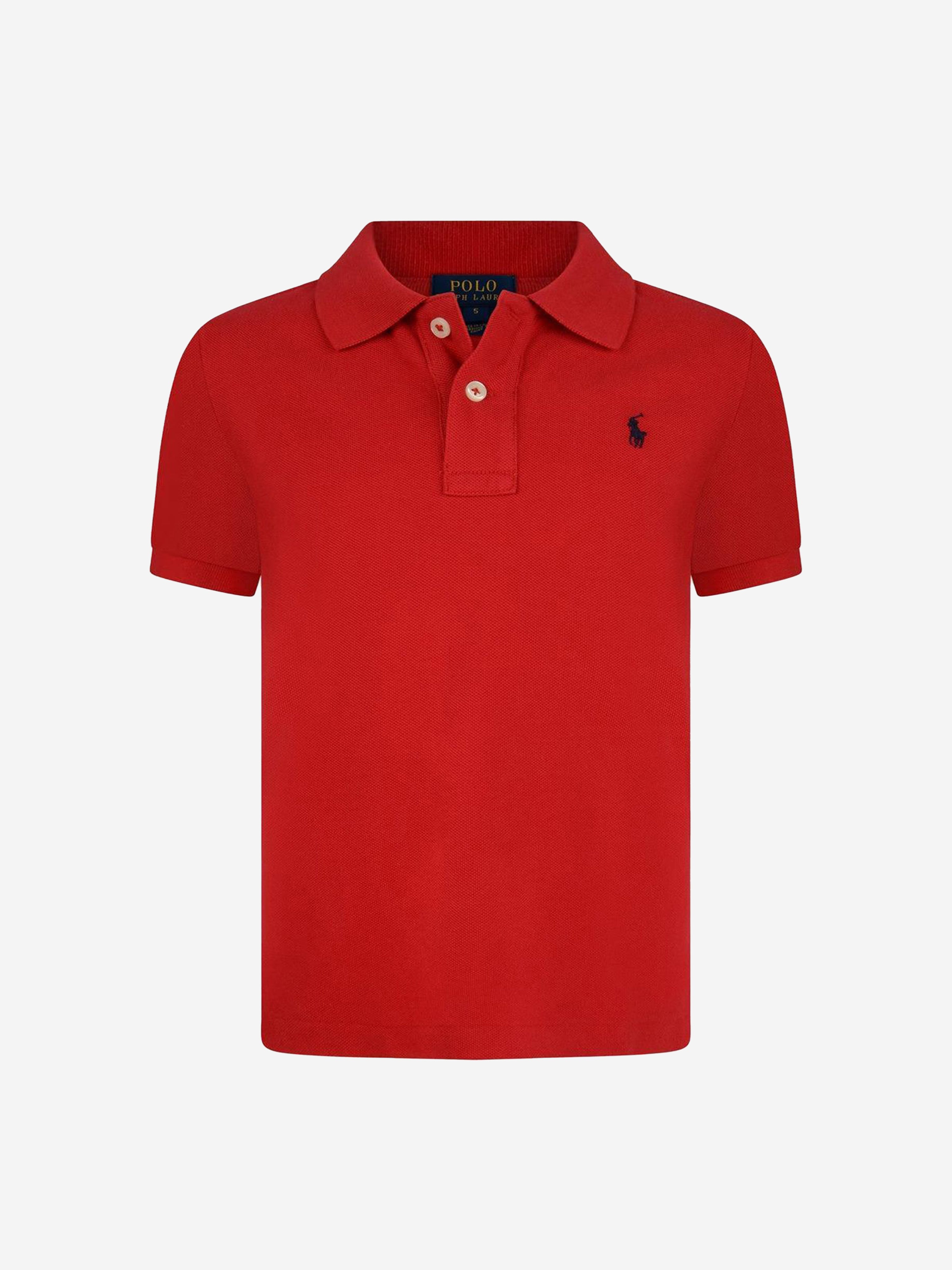 Boys Cotton Polo Shirt in Red