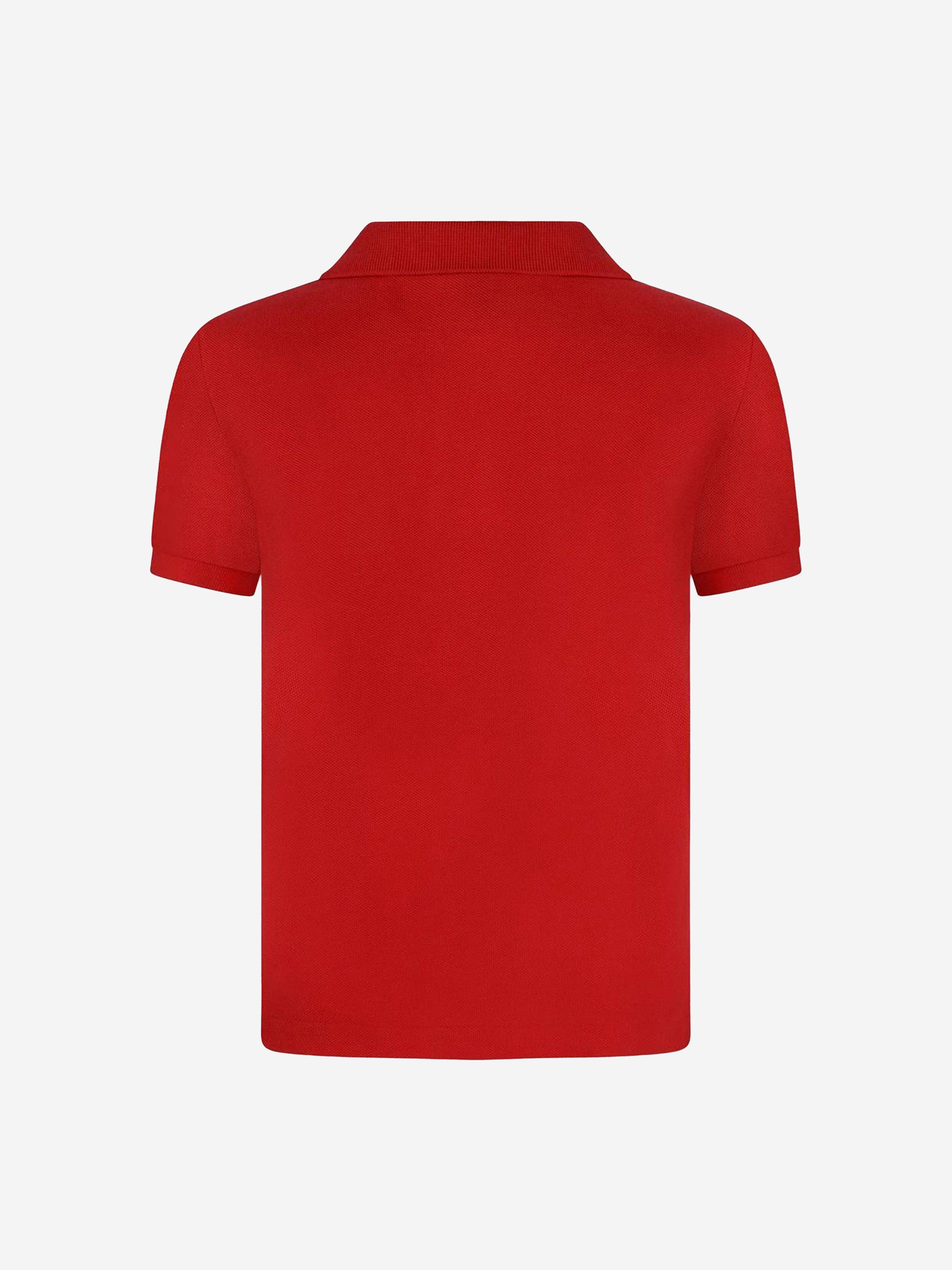 Boys Cotton Polo Shirt in Red