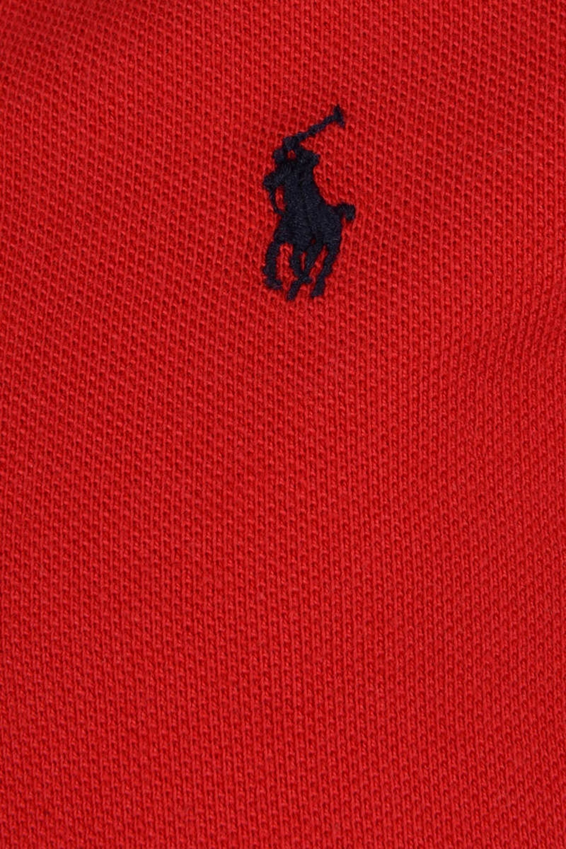 Boys Cotton Polo Shirt in Red