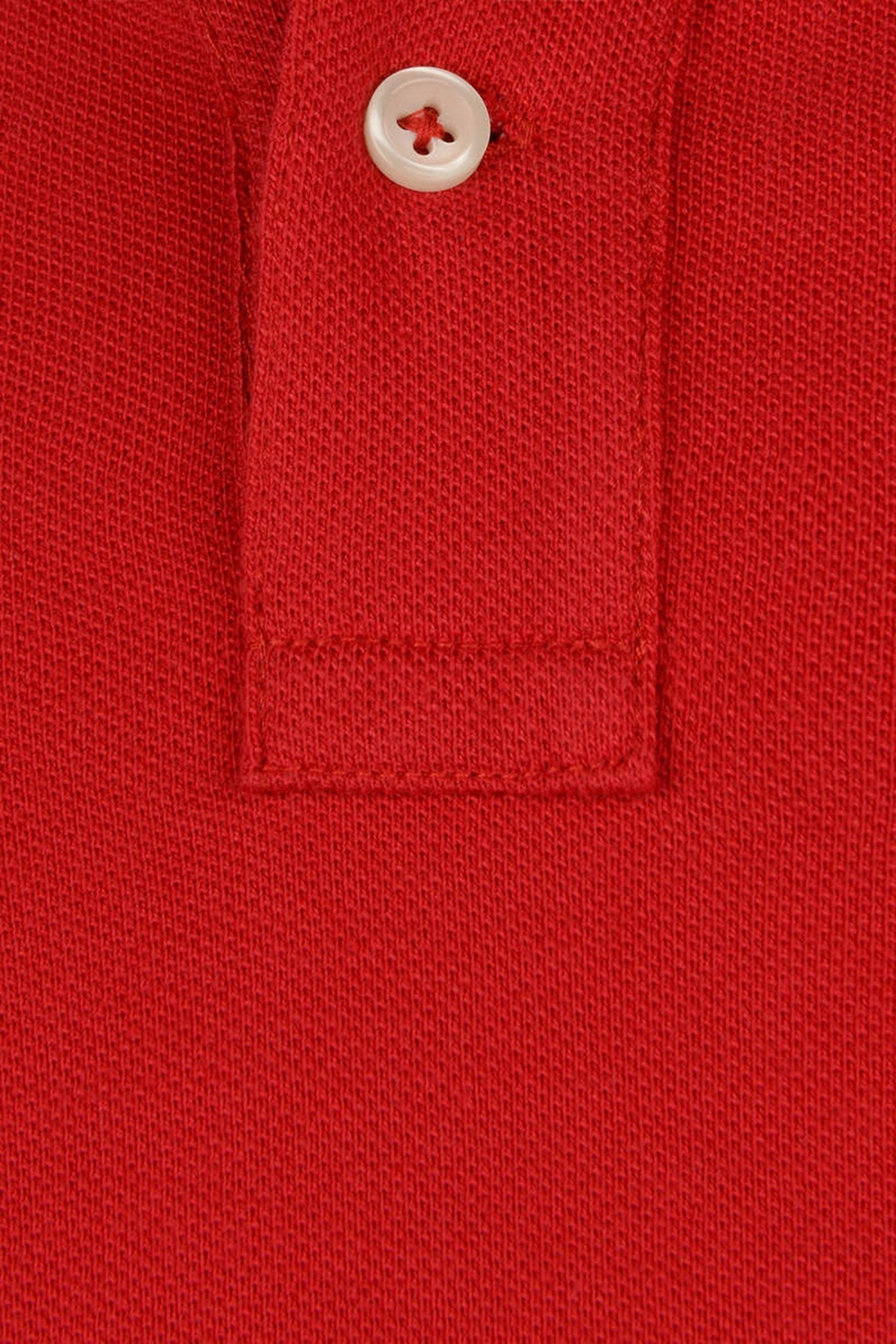 Boys Cotton Polo Shirt in Red