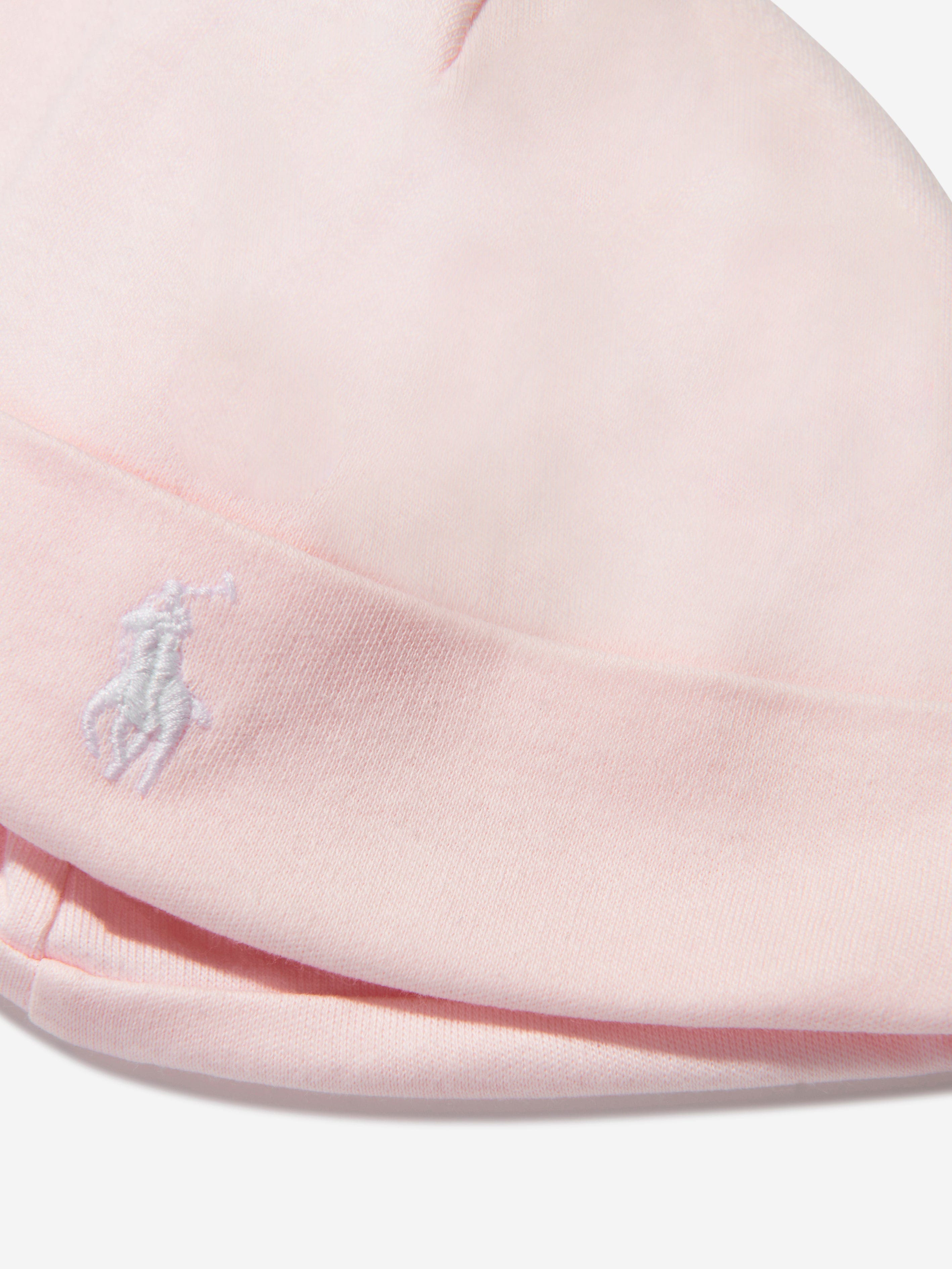 Ralph Lauren Baby Girls Logo Beanie Hat in Pink