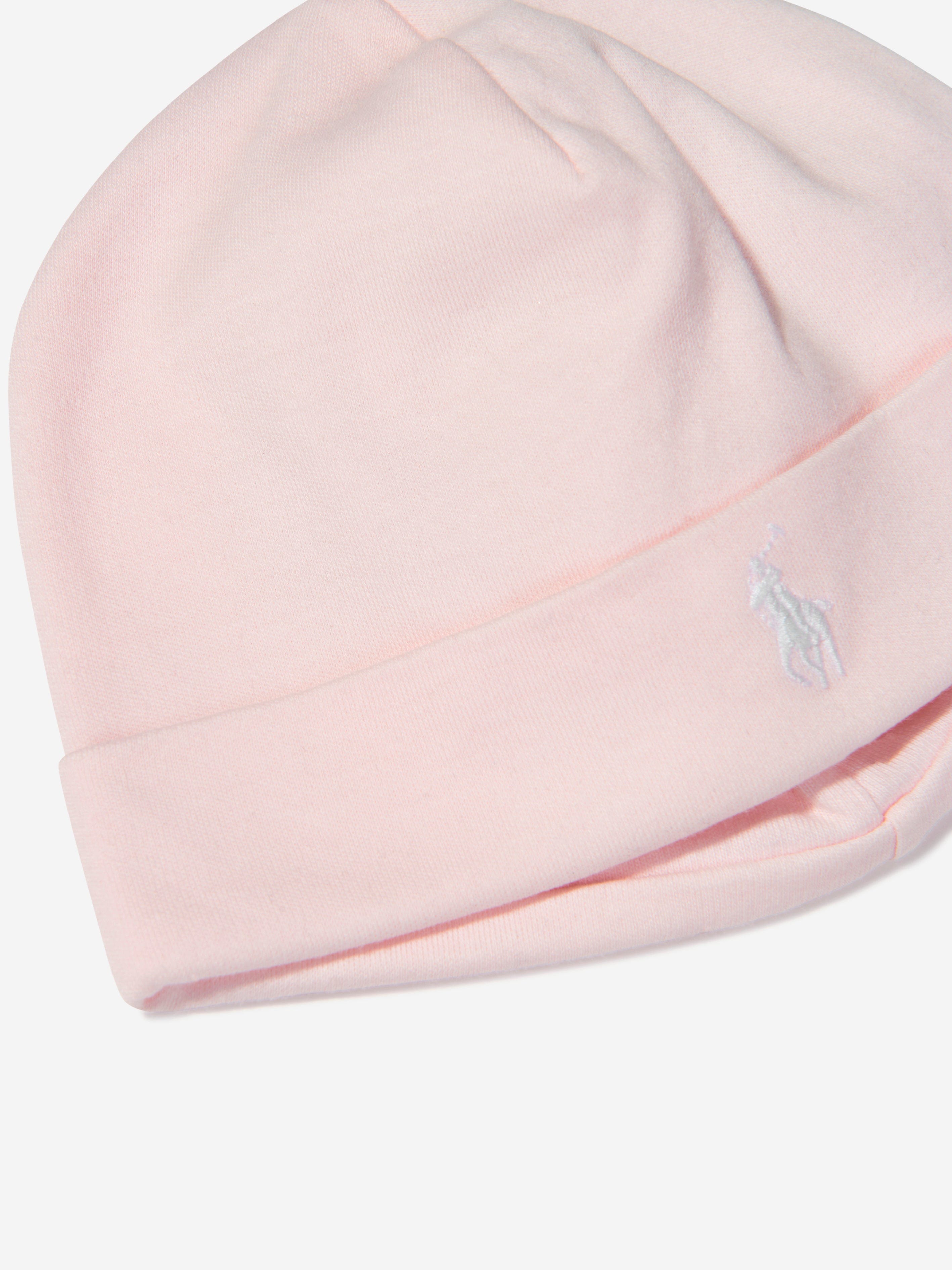 Ralph Lauren Baby Girls Logo Beanie Hat in Pink