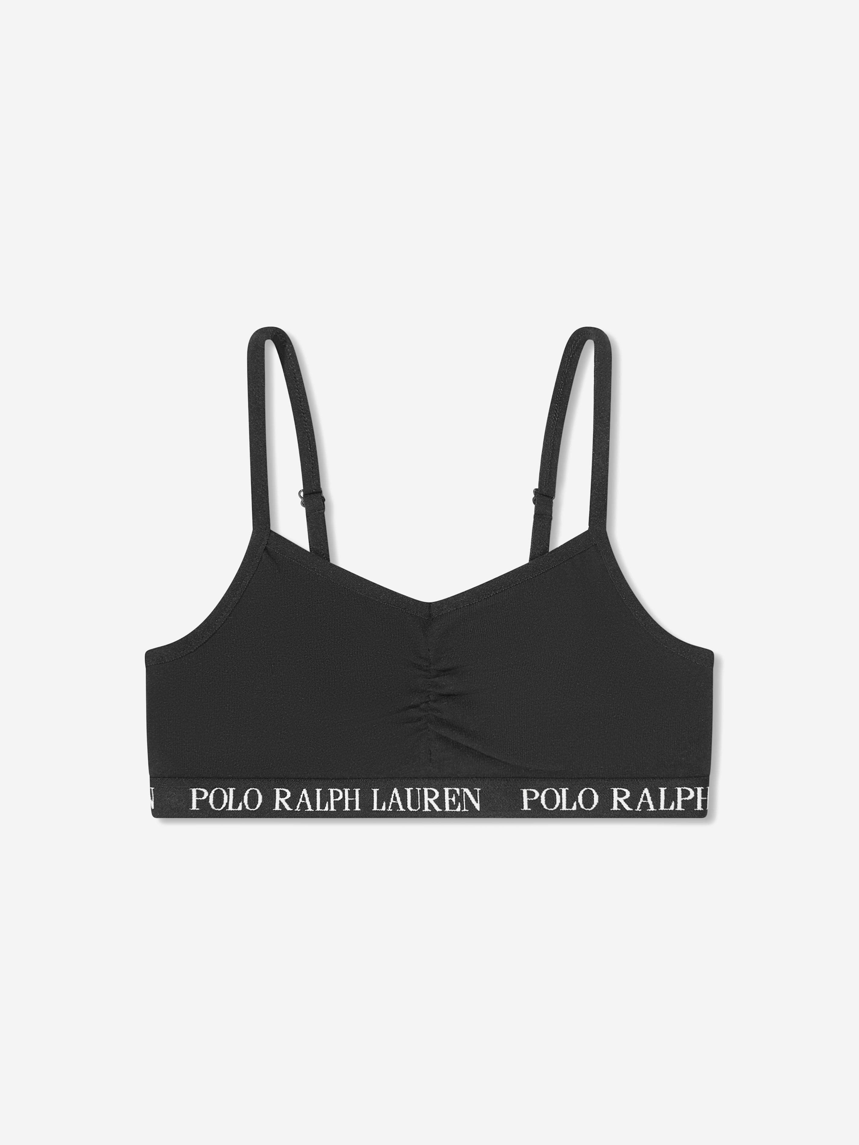 Ralph Lauren Girls 2 Pack Bralette Set in Black