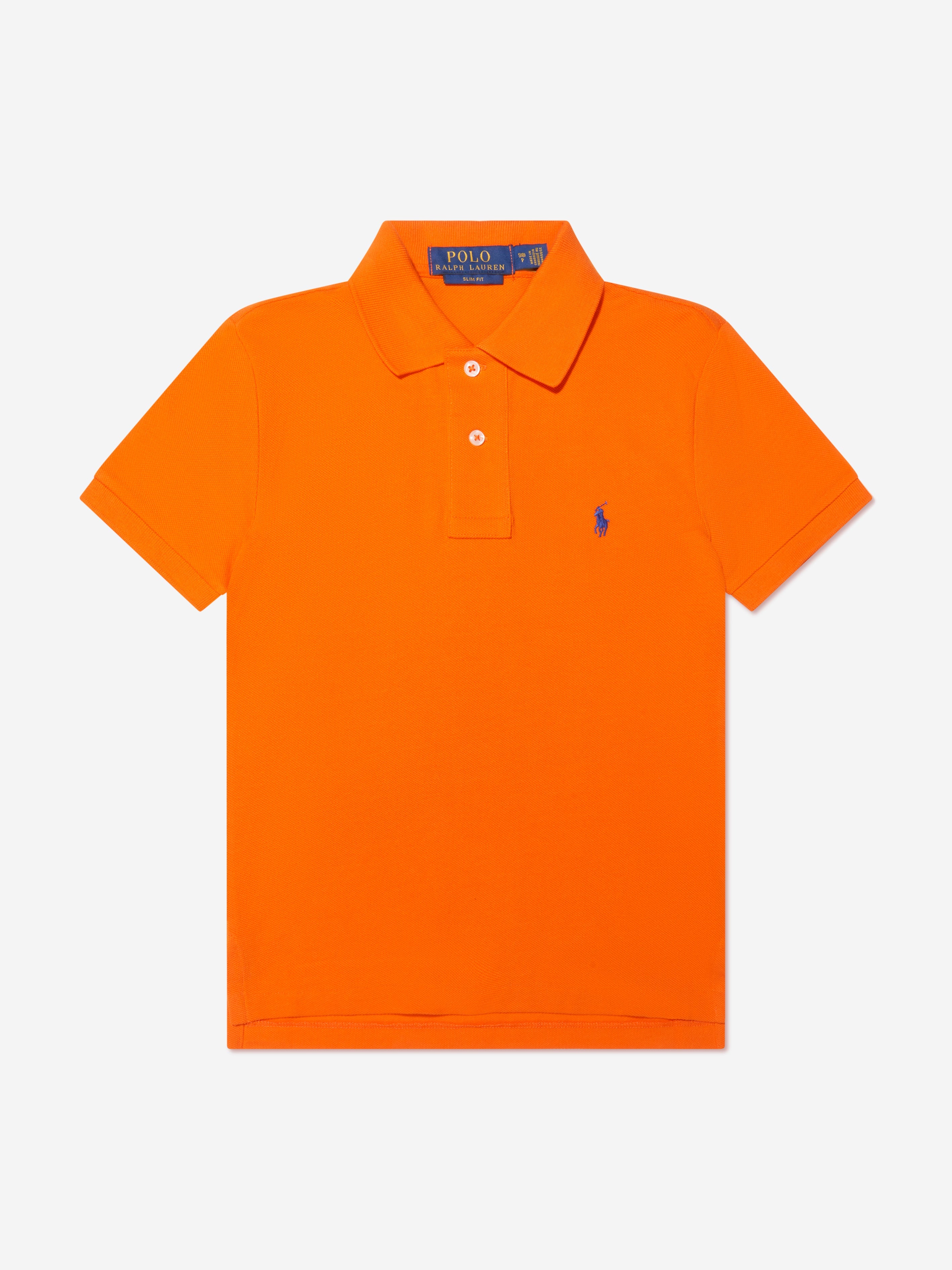 Boys Custom Fit Polo Shirt in Orange