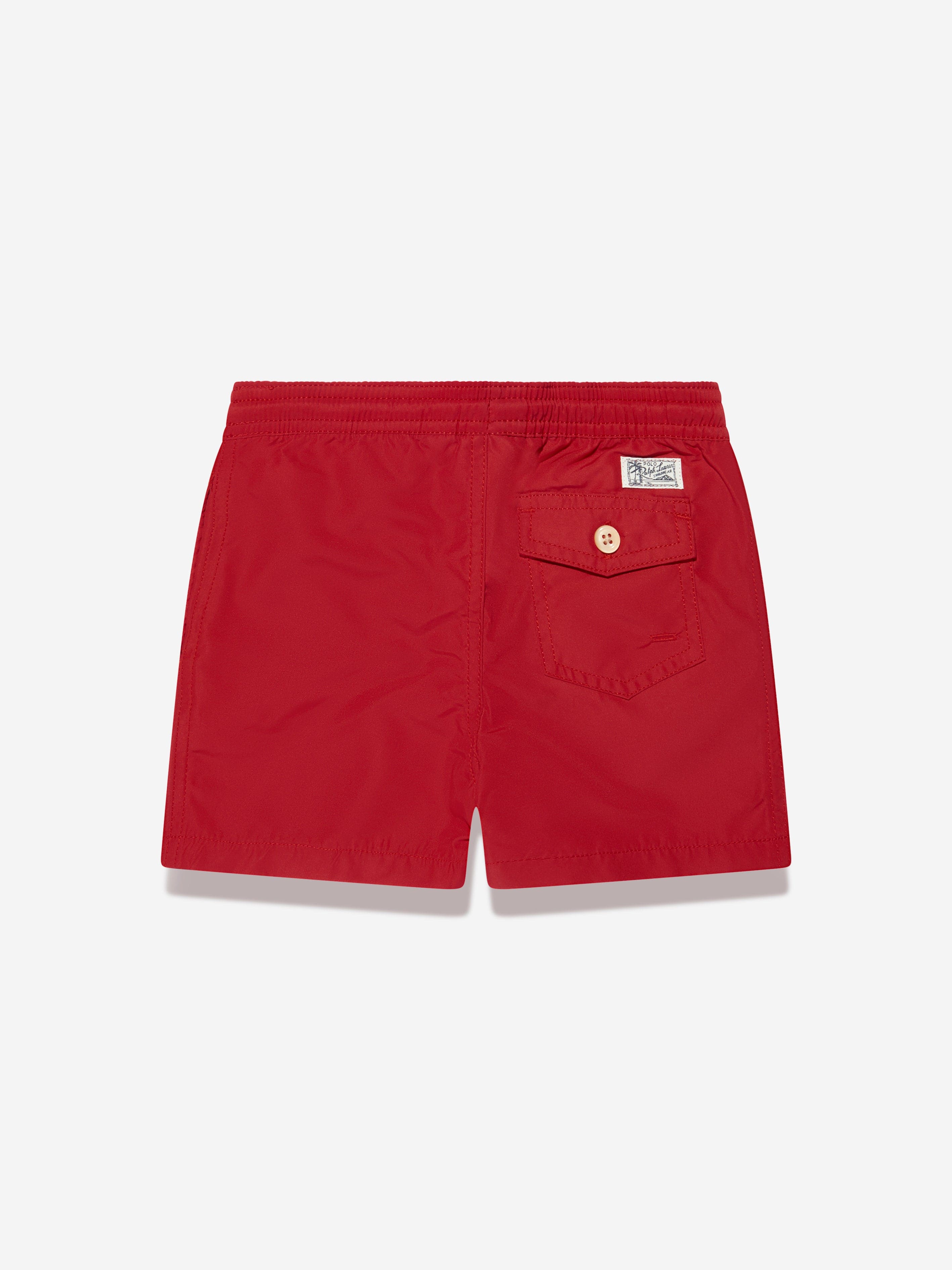 Ralph Lauren Boys Logo Swim Shorts in Red