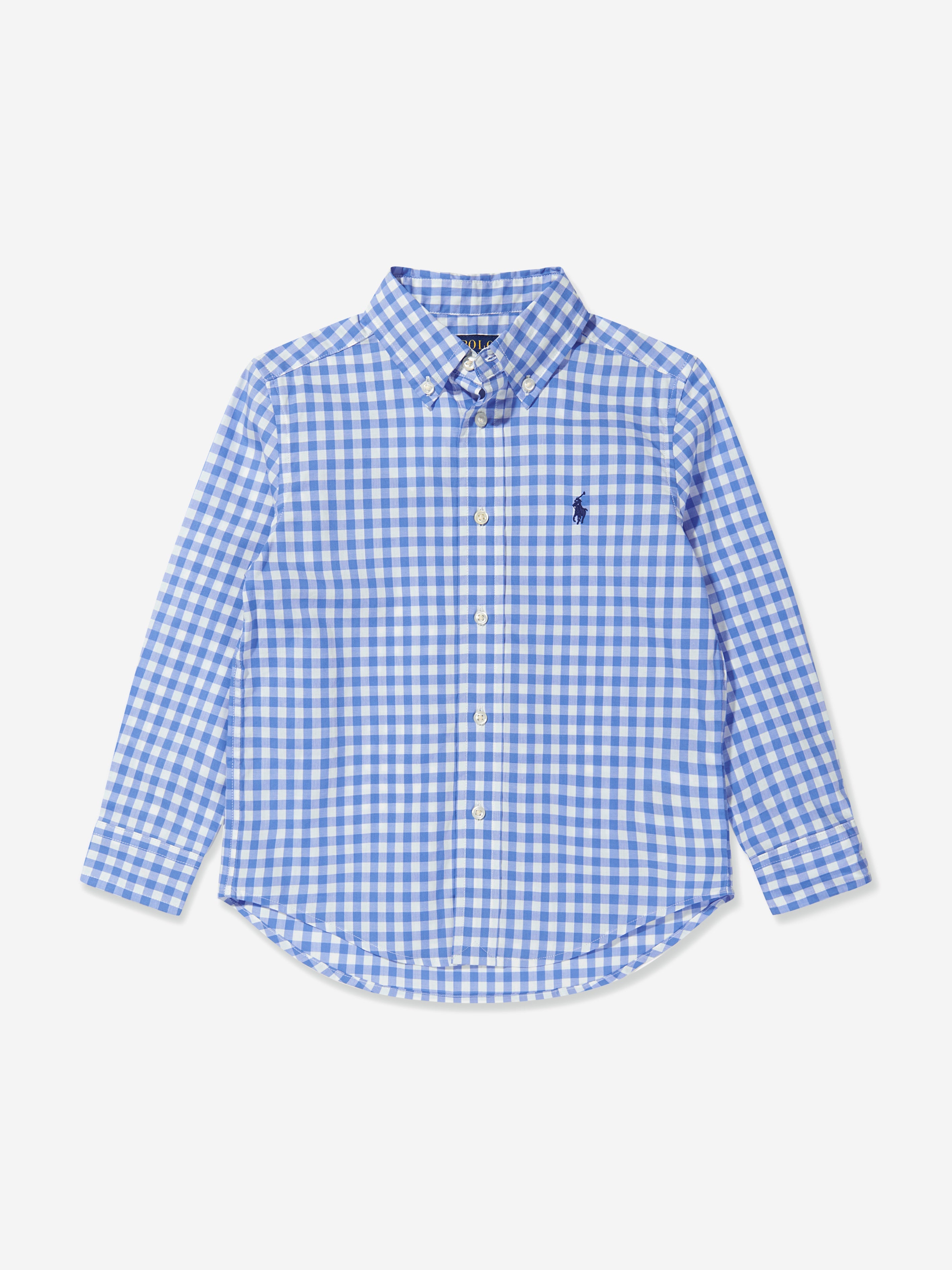 Boys Gingham Shirt in Blue