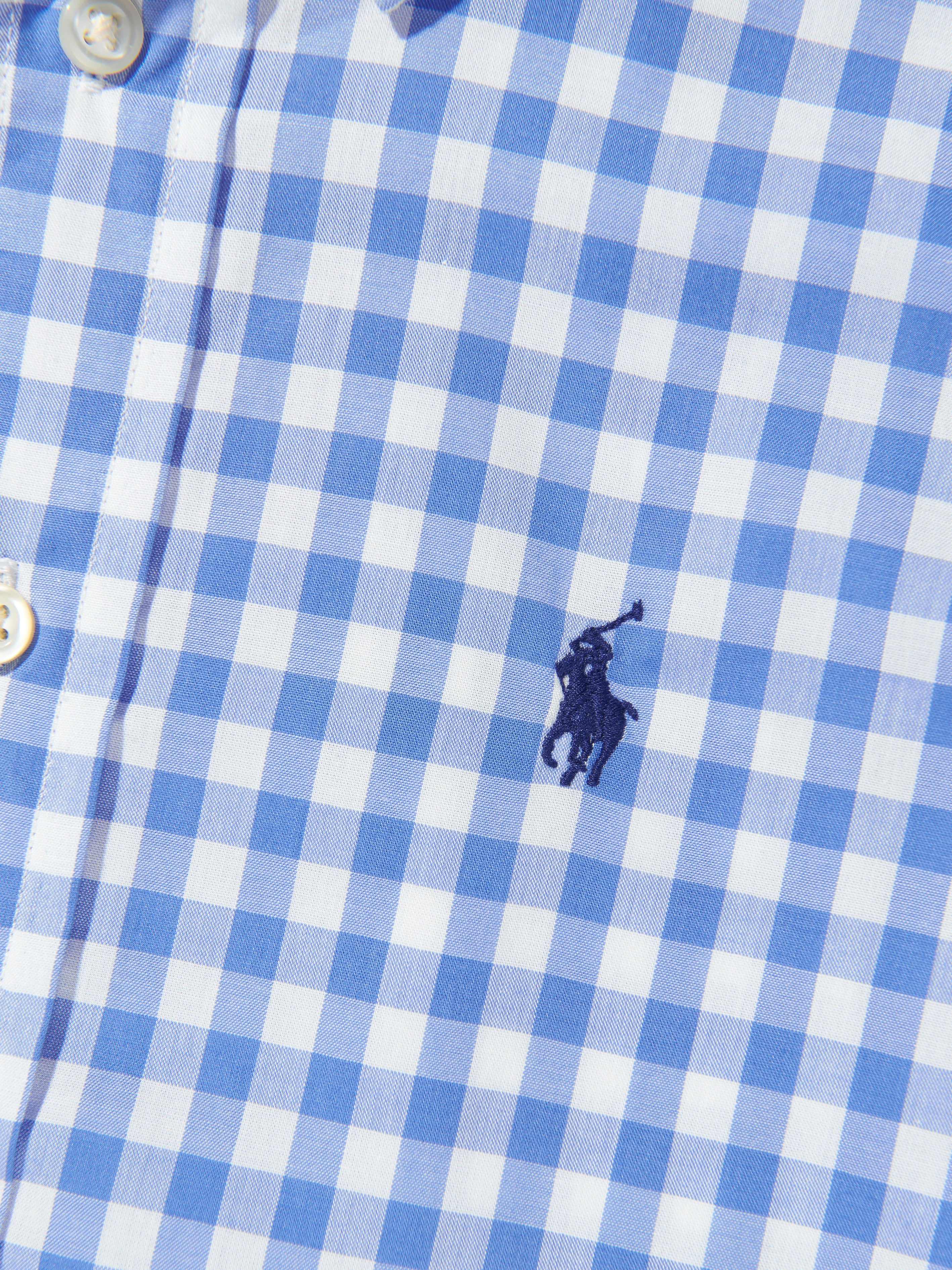 Boys Gingham Shirt in Blue