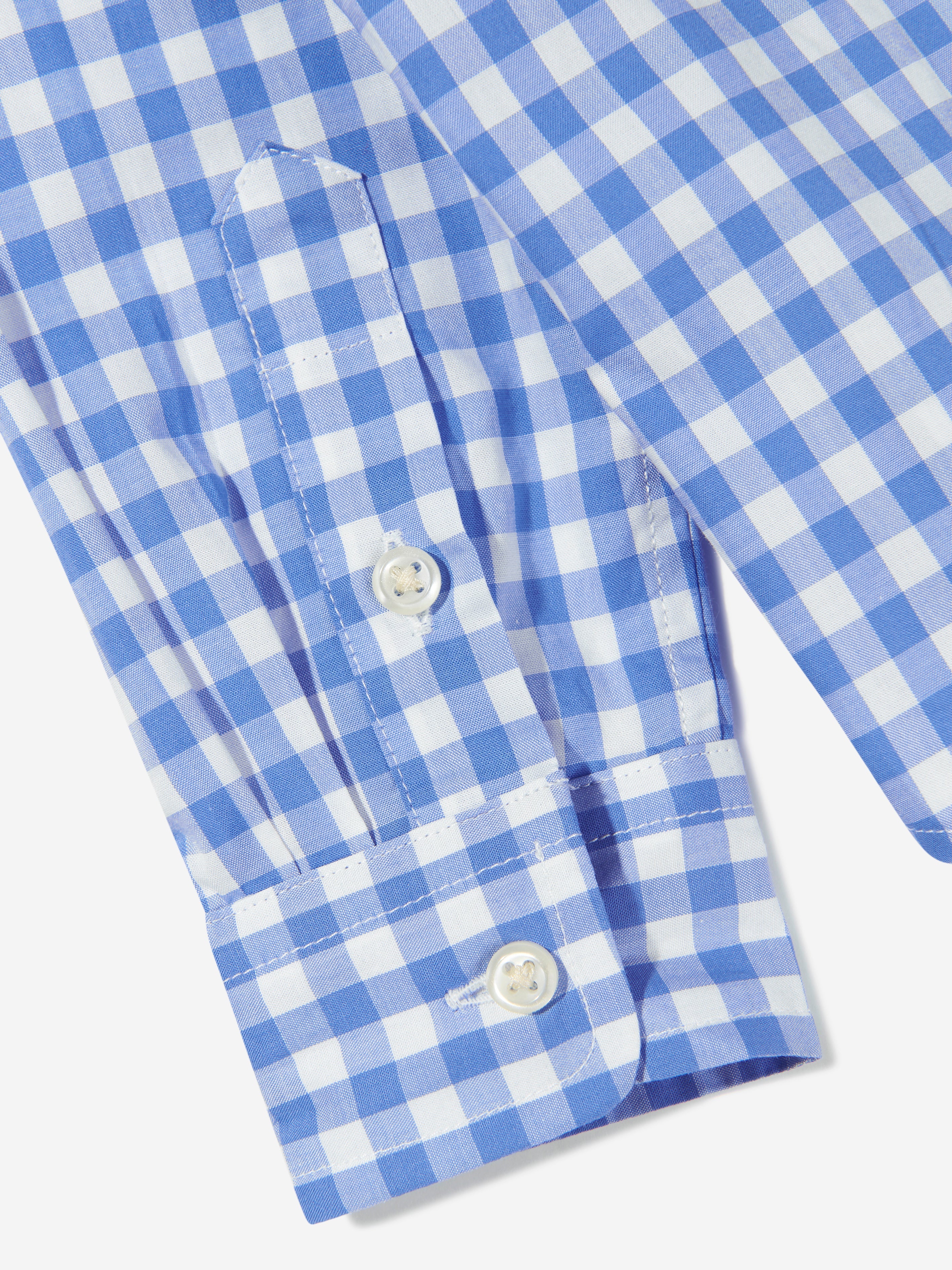 Boys Gingham Shirt in Blue