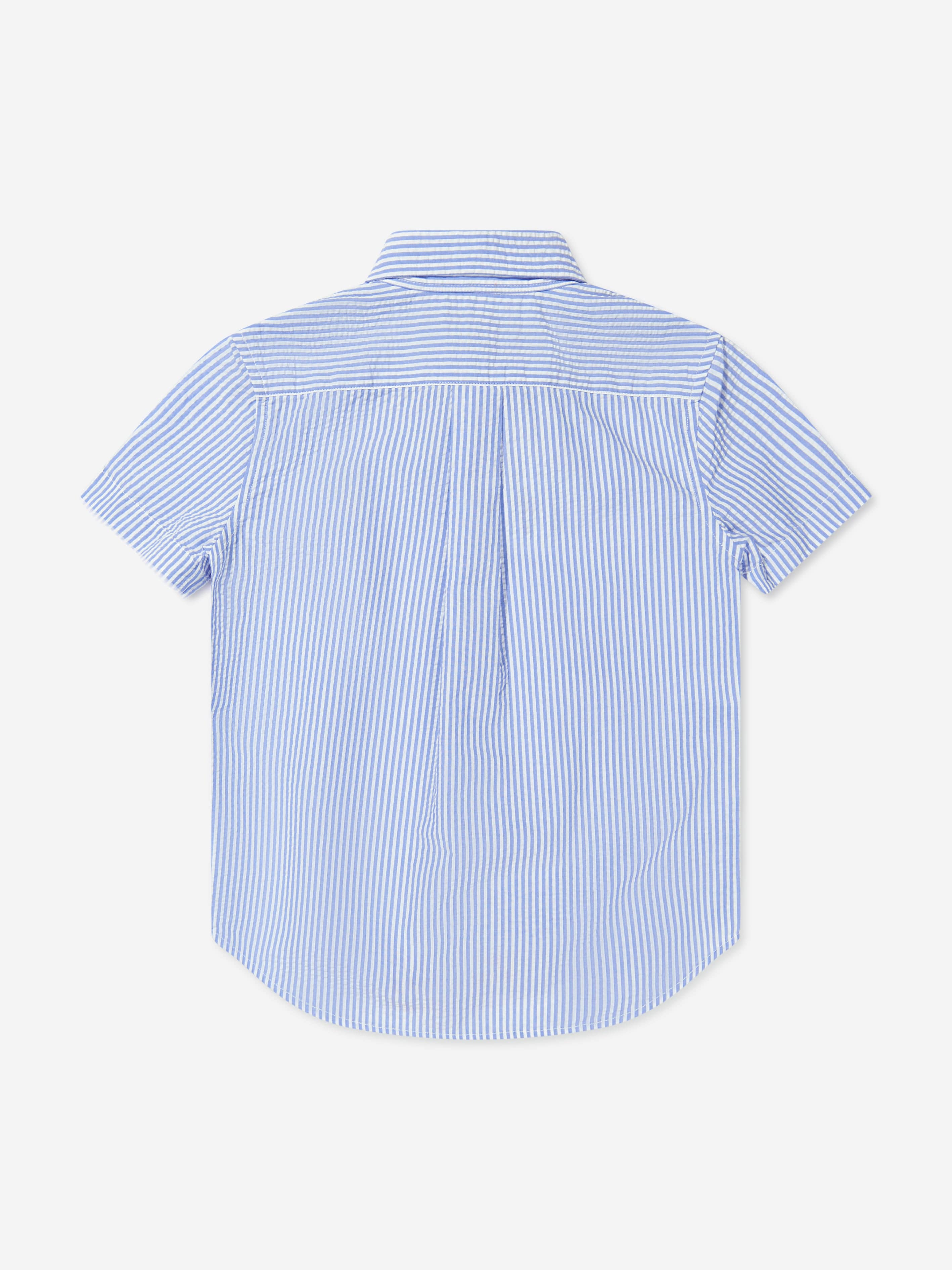 Ralph Lauren Boys Short Sleeve Shirt in Blue