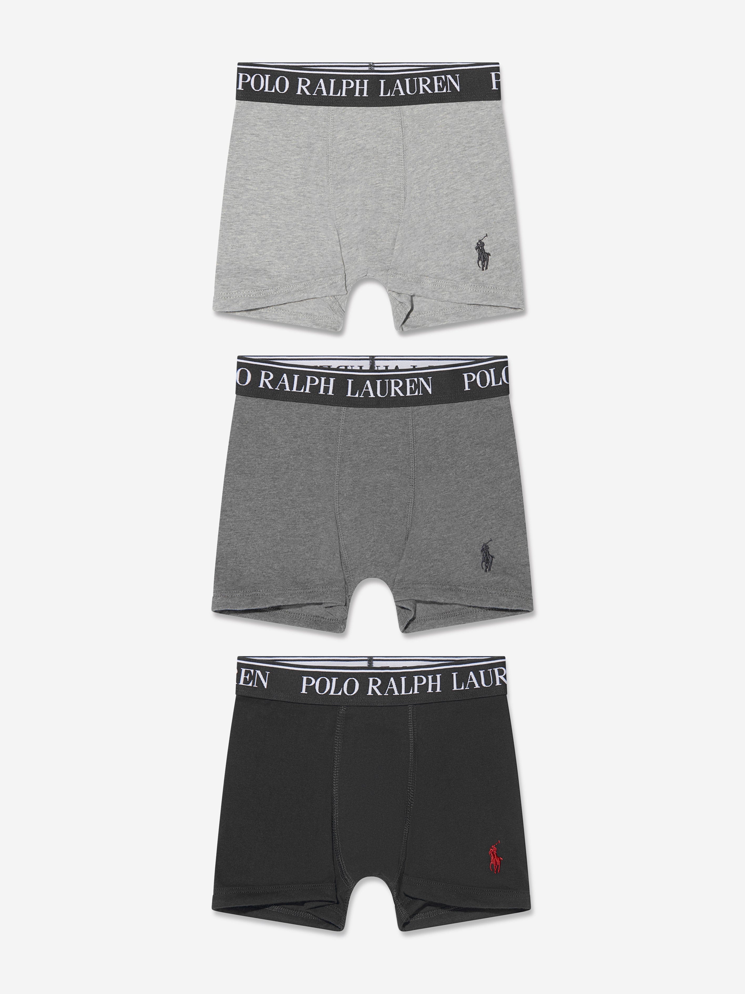 Ralph Lauren Boys 3 Pack Boxer Shorts Set in Grey