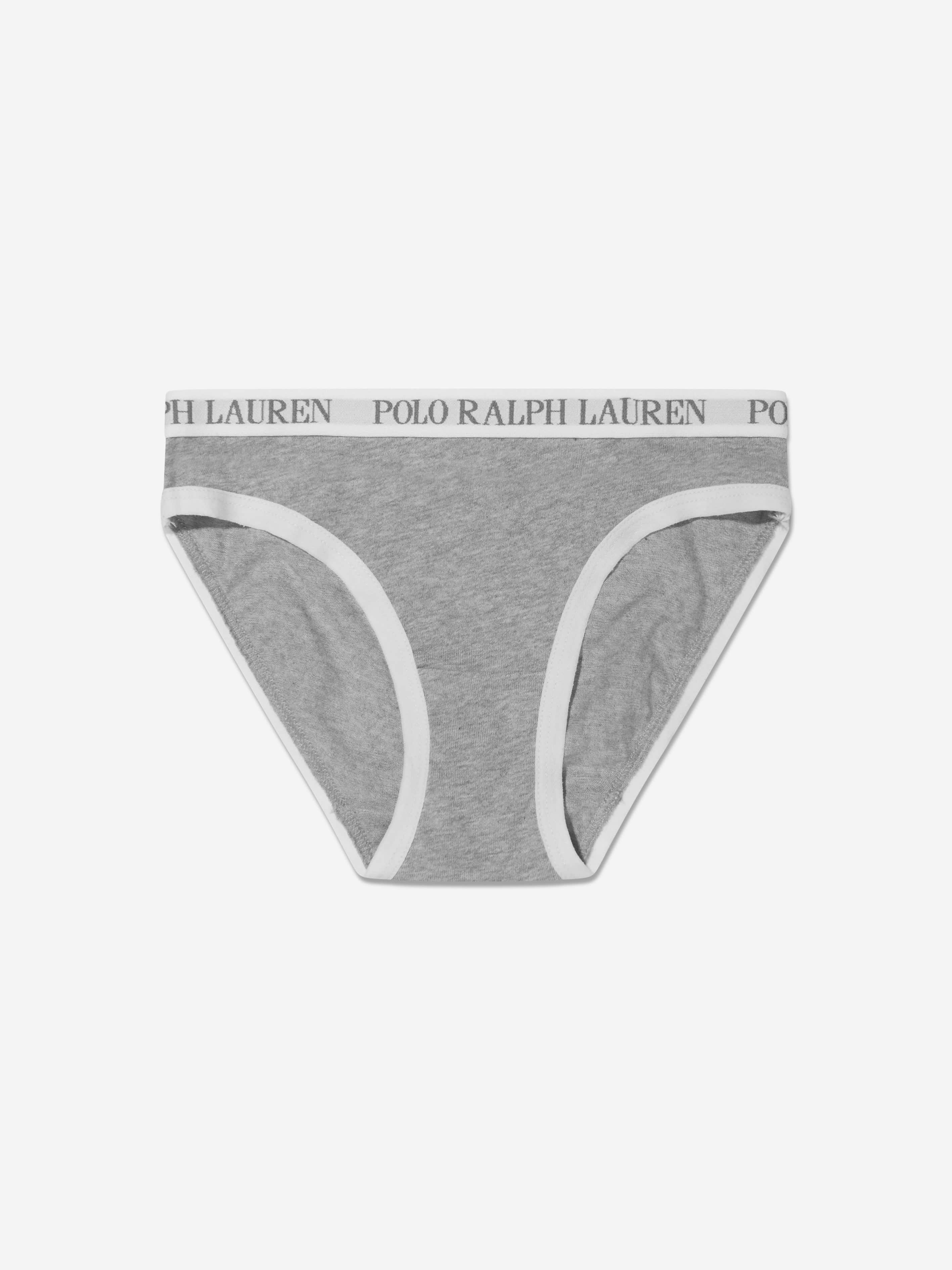 Ralph Lauren Girls 3 Pack Bikini Brief Set in White