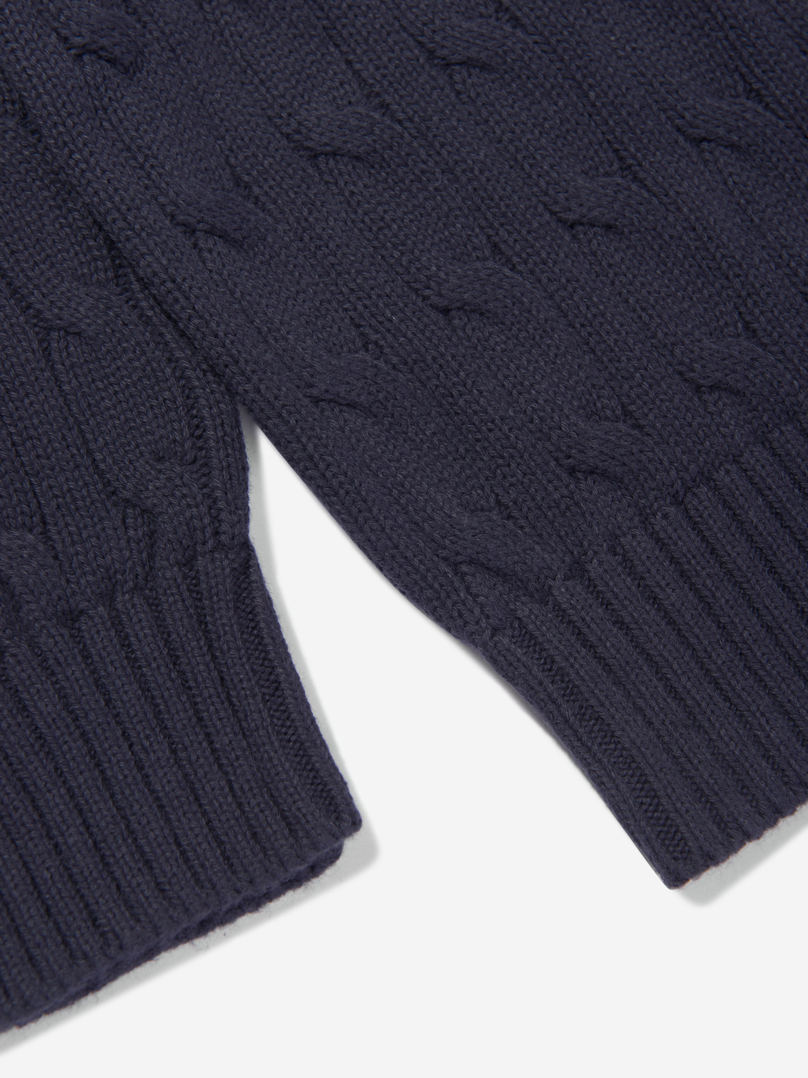 Boys Cable Knit Jumper in Navy