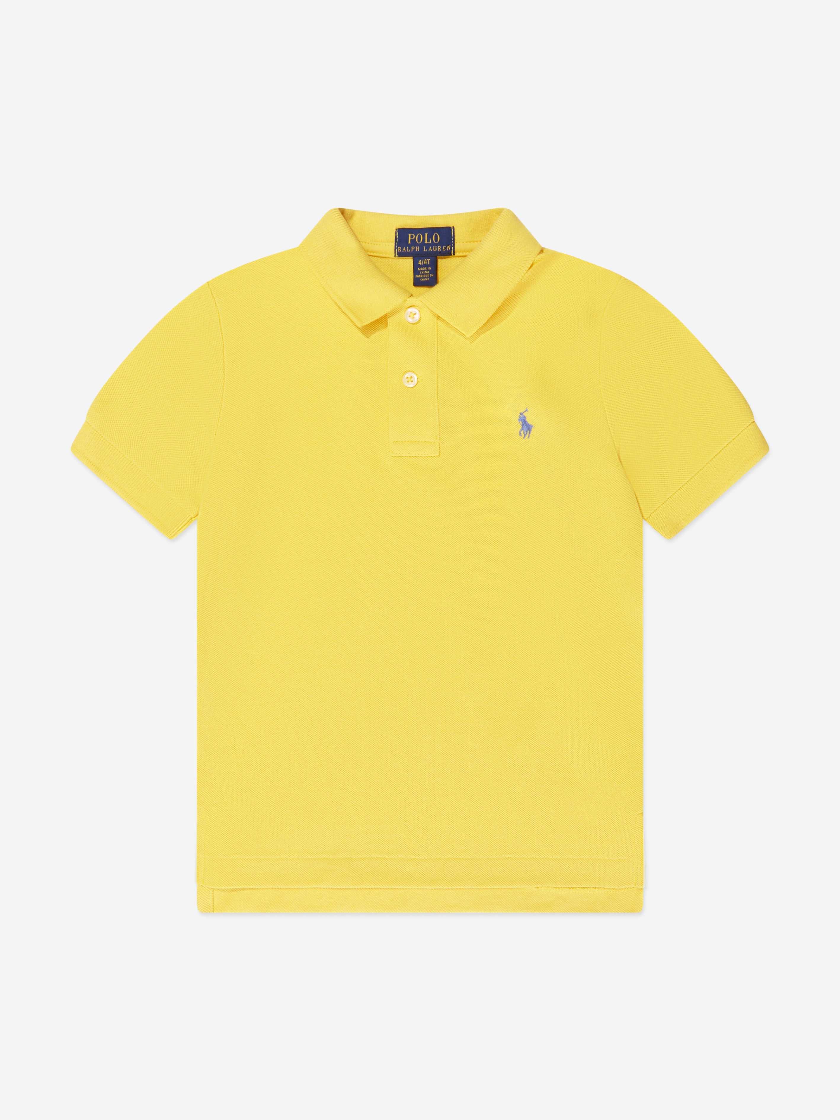 Boys Logo Polo Shirt in Yellow
