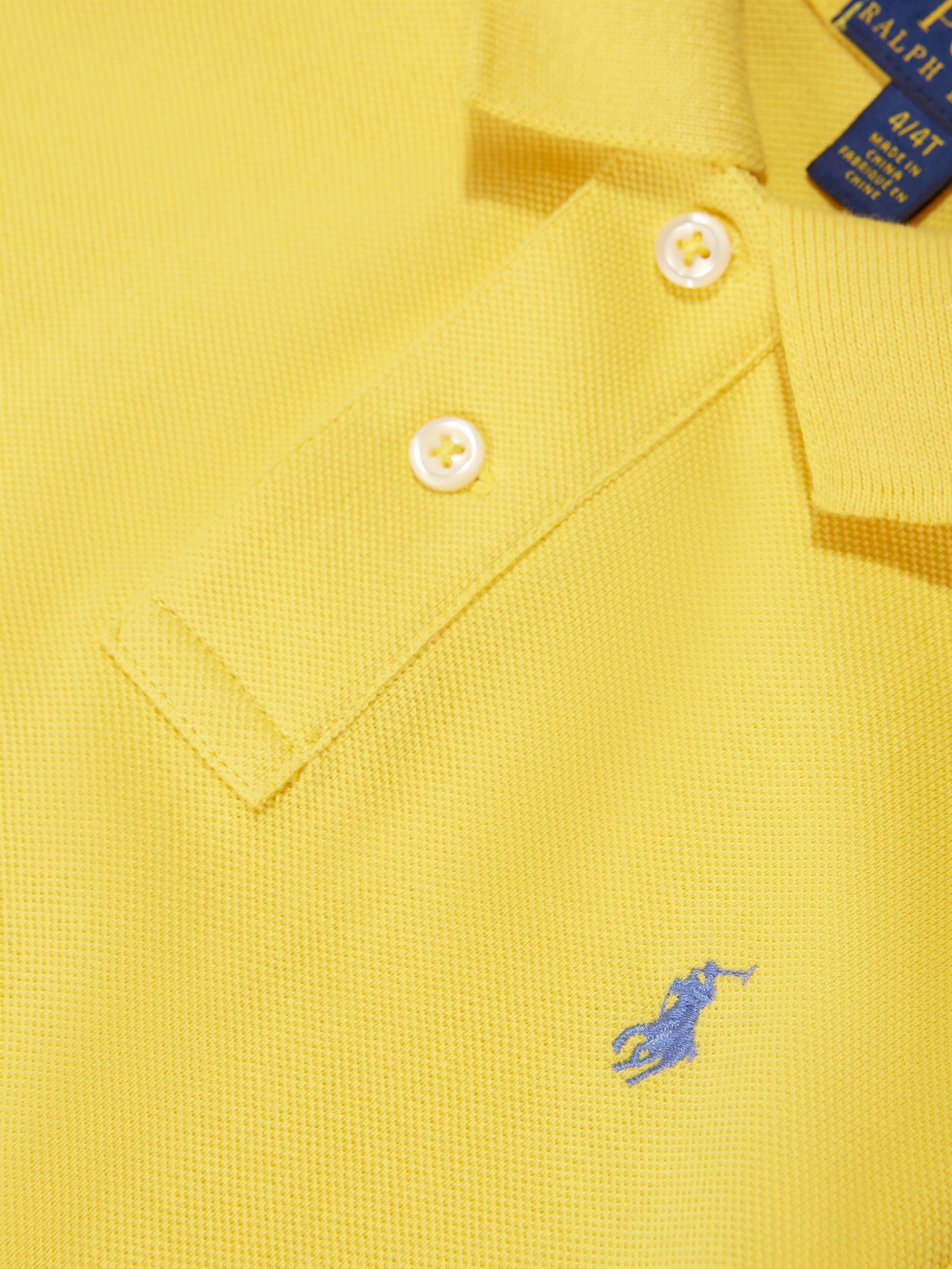 Boys Logo Polo Shirt in Yellow