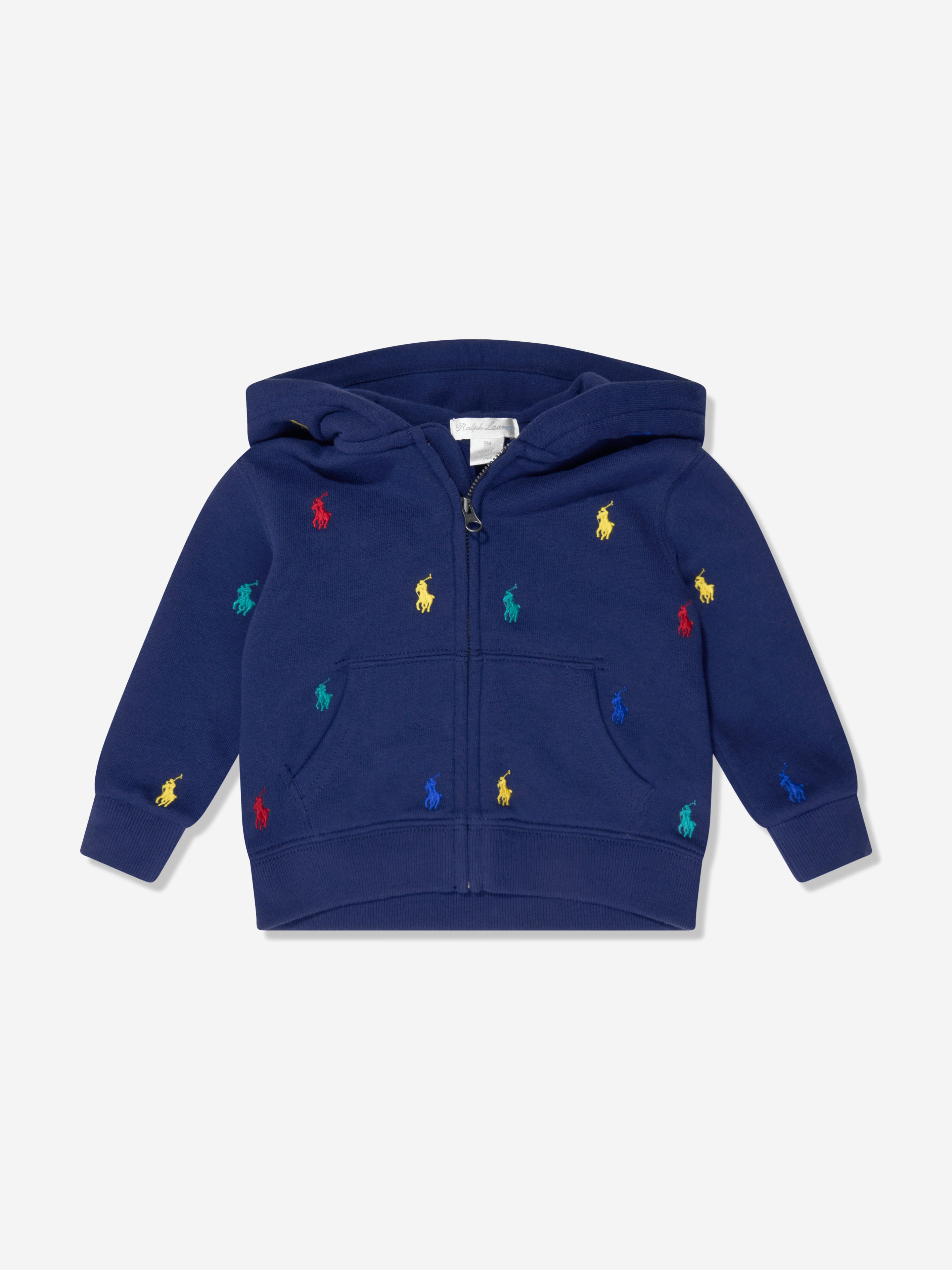 Baby Boys Logo Zip Up Top in Navy