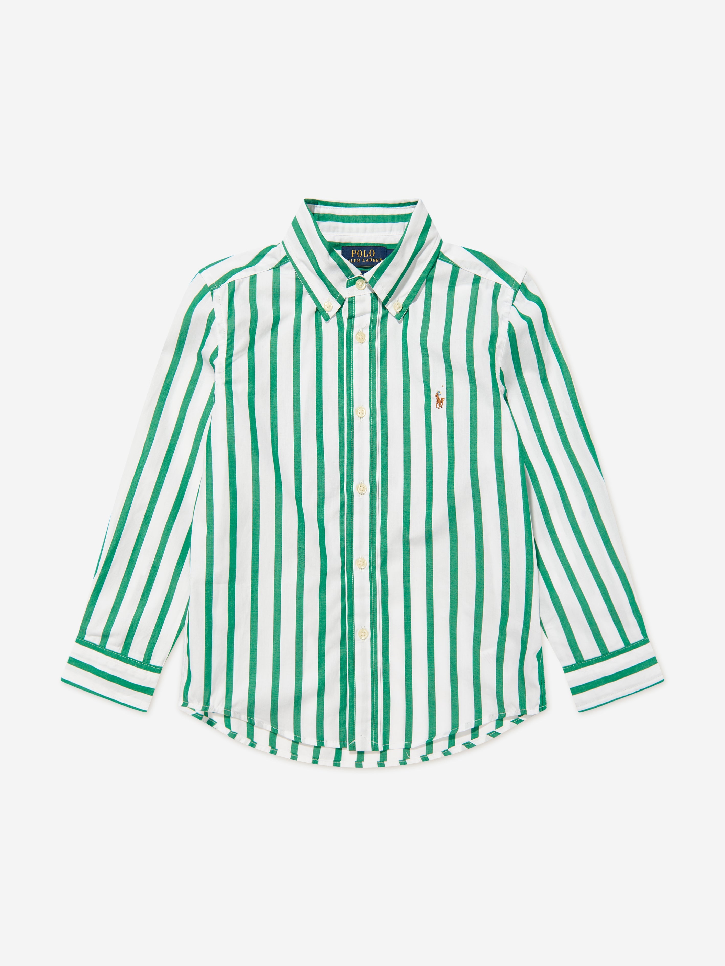 Boys Striped Shirt in Green