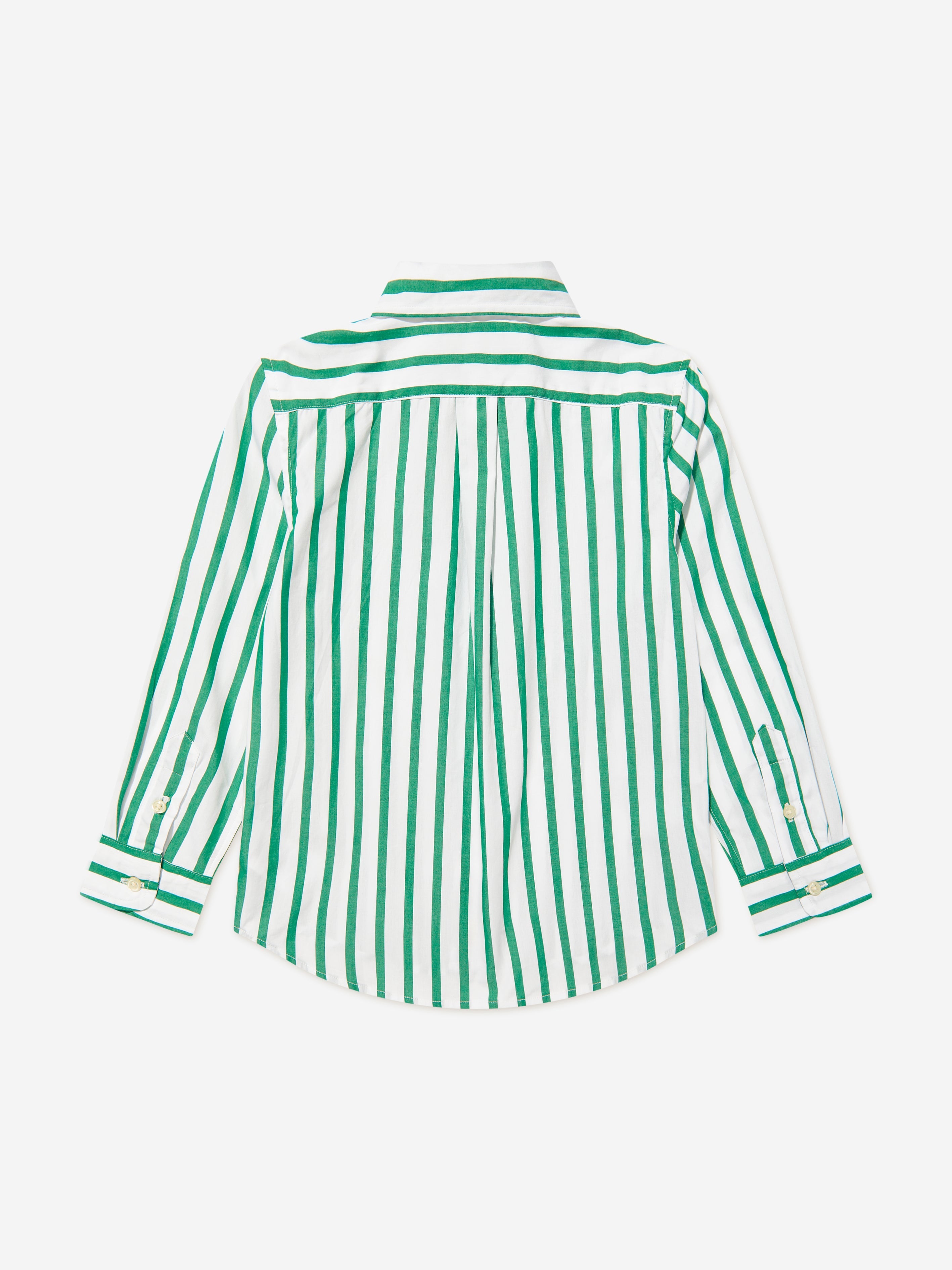Boys Striped Shirt in Green