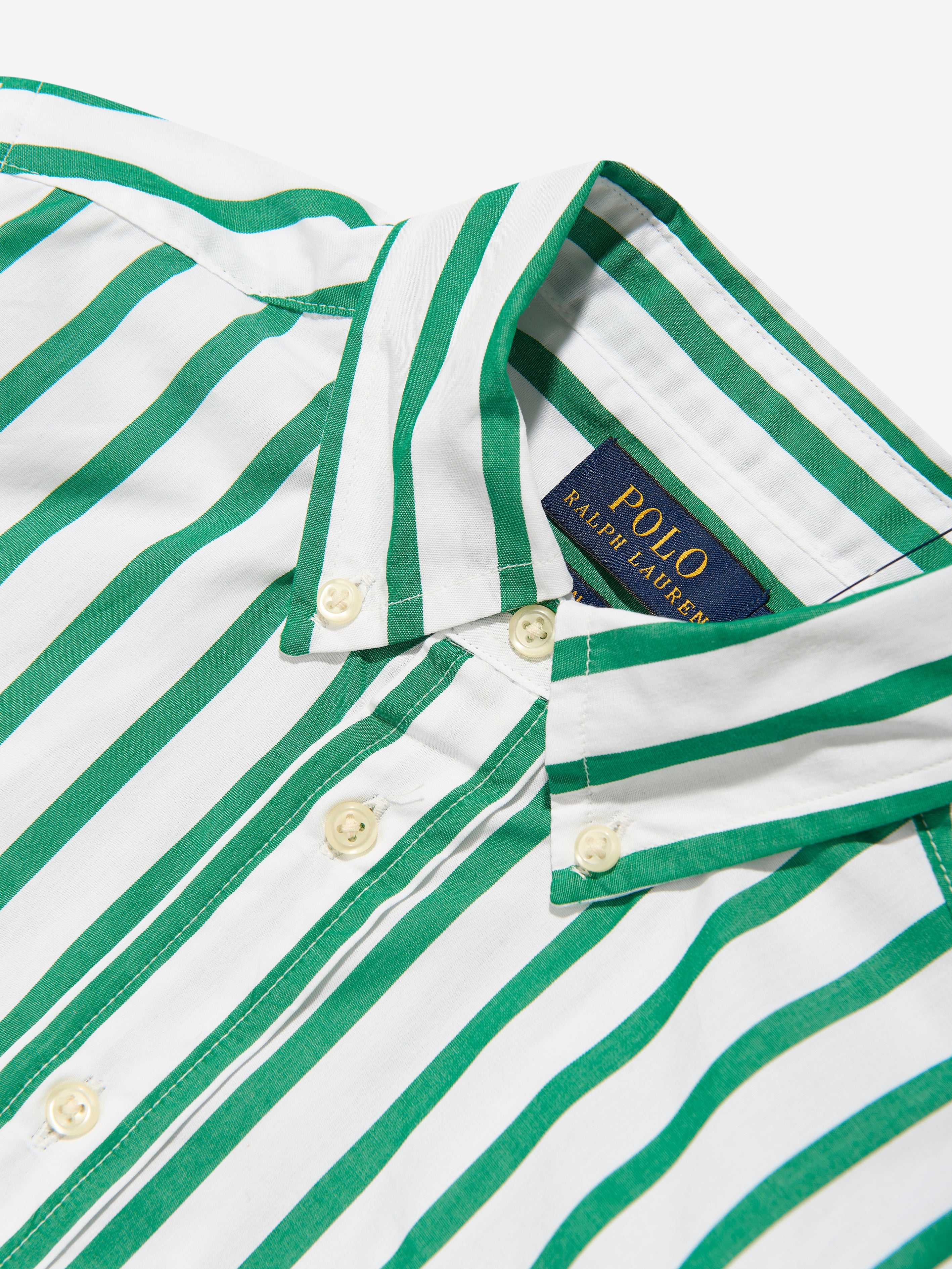 Boys Striped Shirt in Green