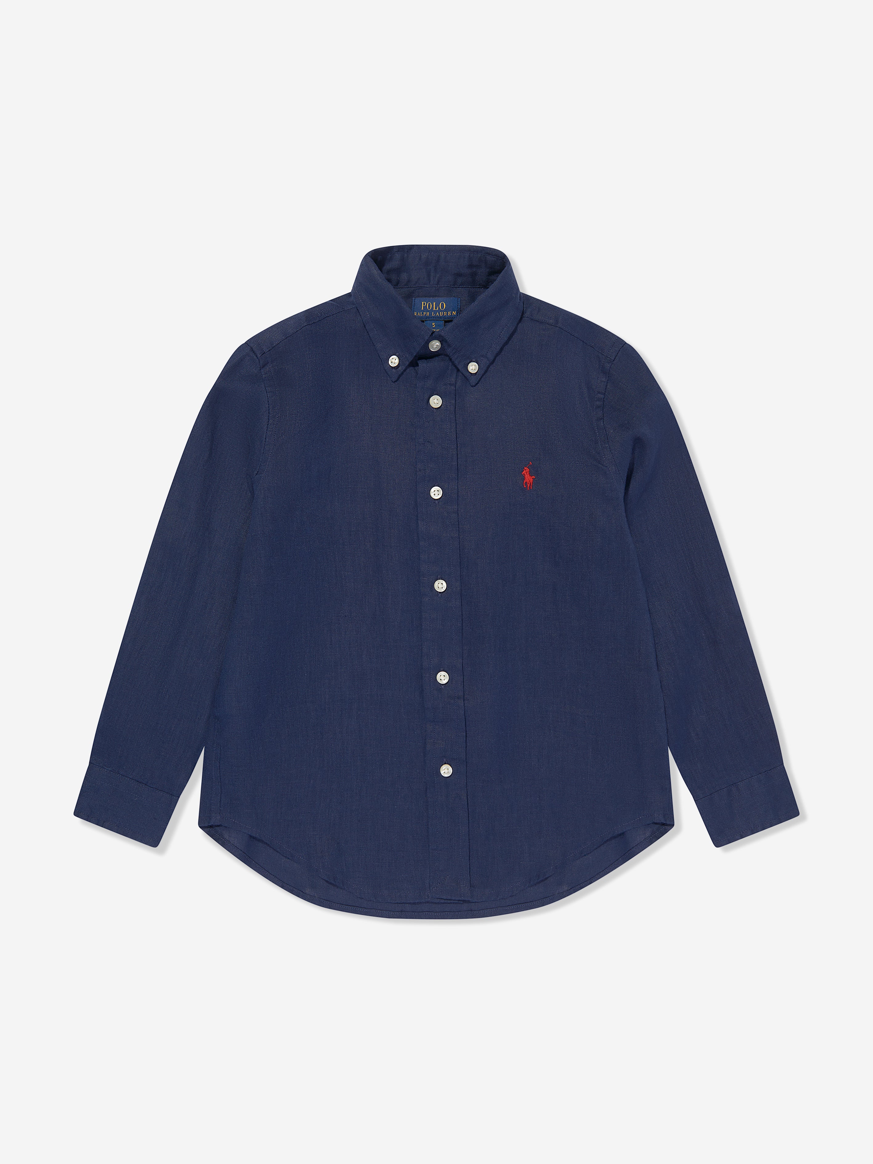 Boys Linen Shirt in Navy