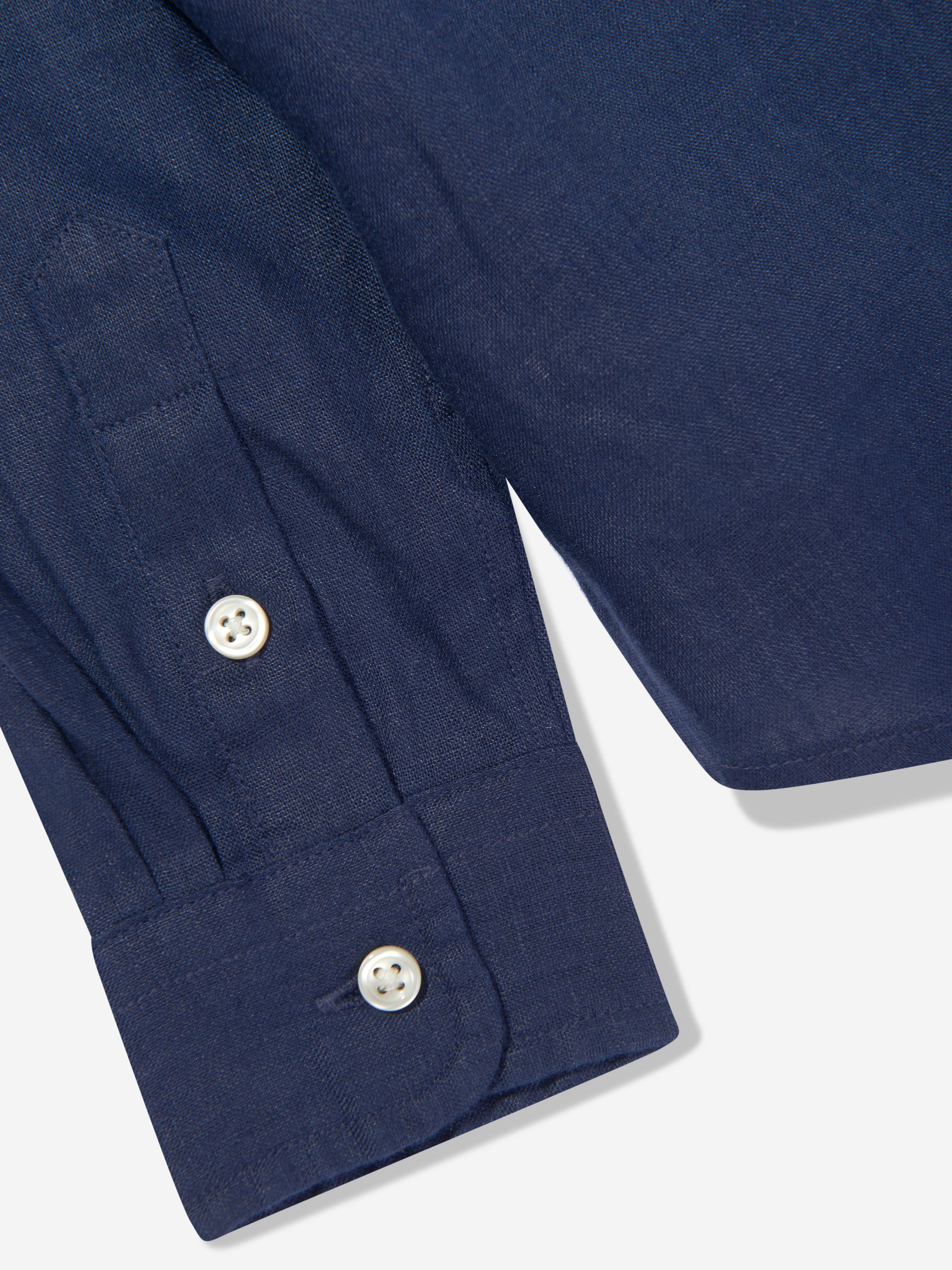 Boys Linen Shirt in Navy