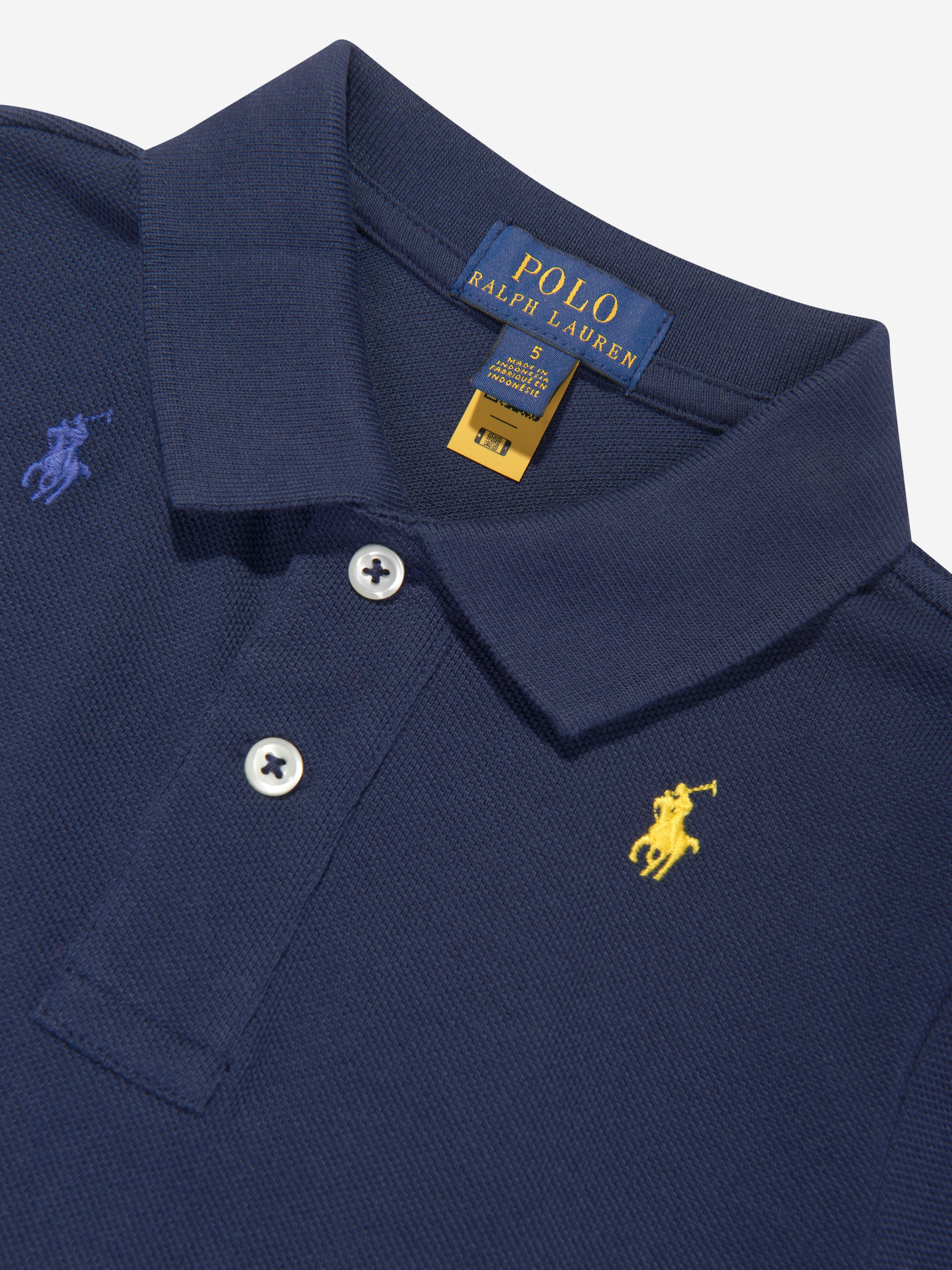 Boys Logo Polo Shirt in Navy