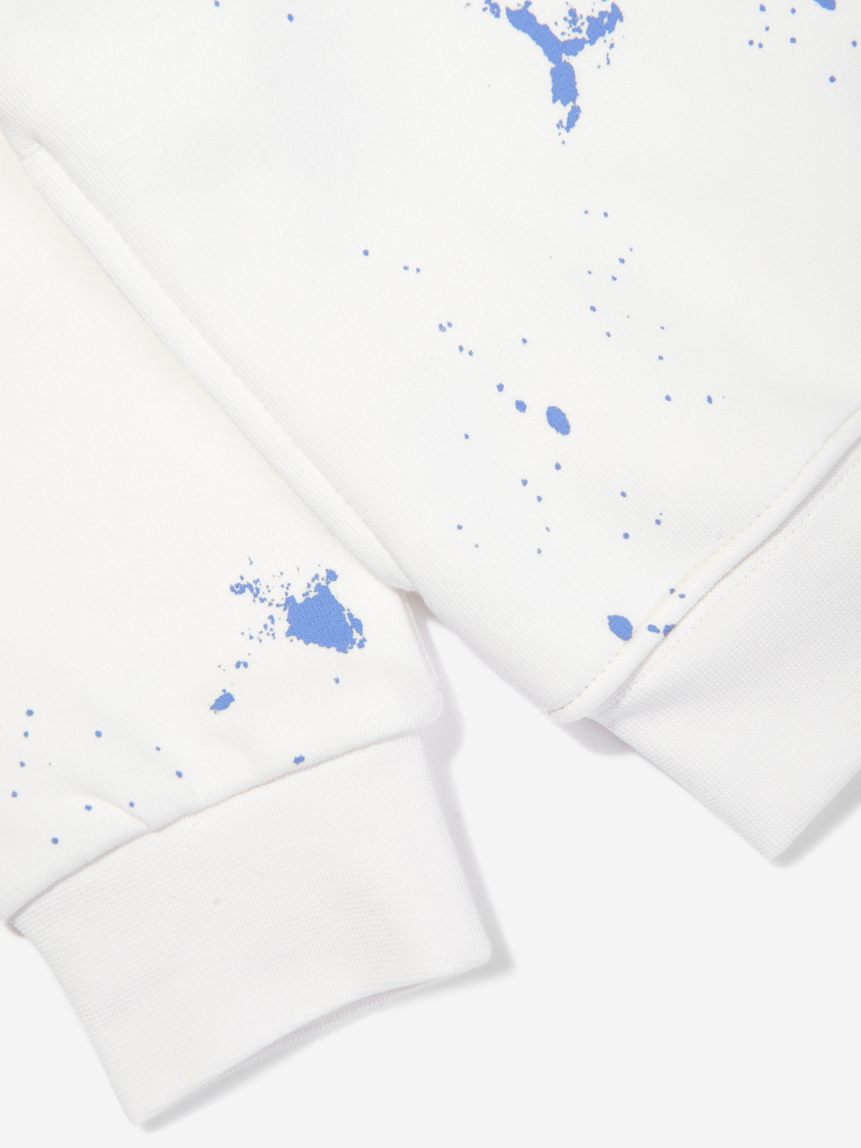 Boys Polo Bear Hoodie in White