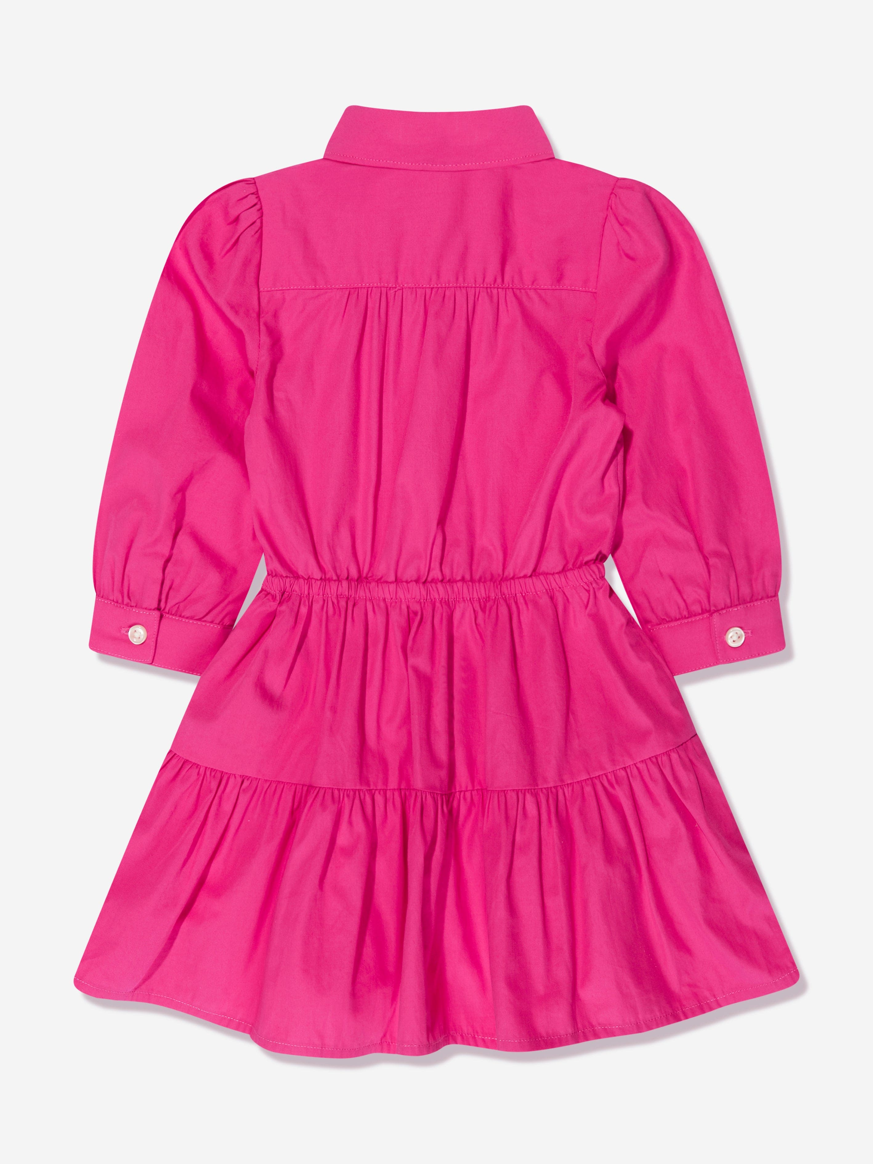 Ralph Lauren Girls Tiered Shirt Dress in Pink