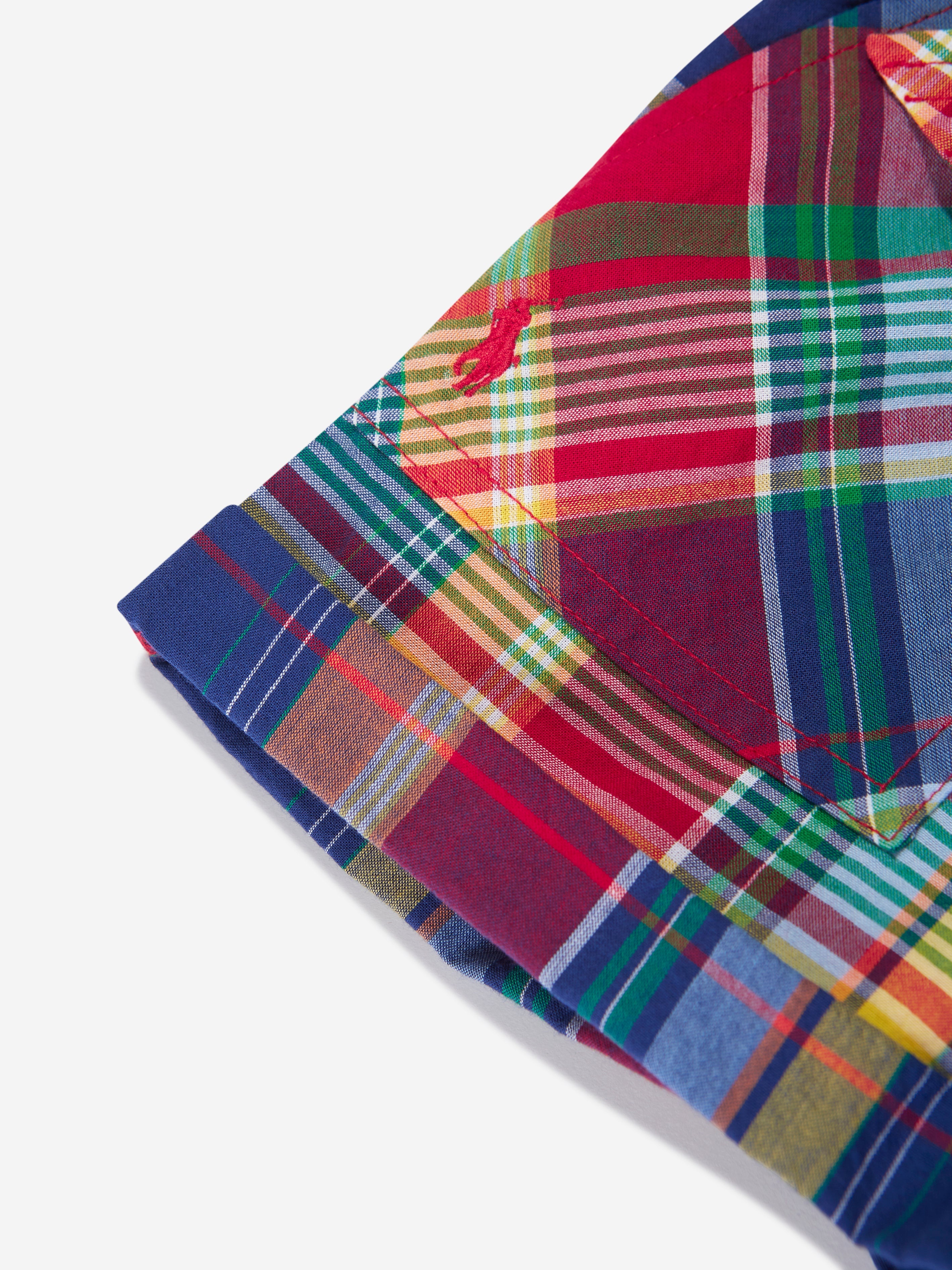 Girls Plaid Shorts in Multicolour